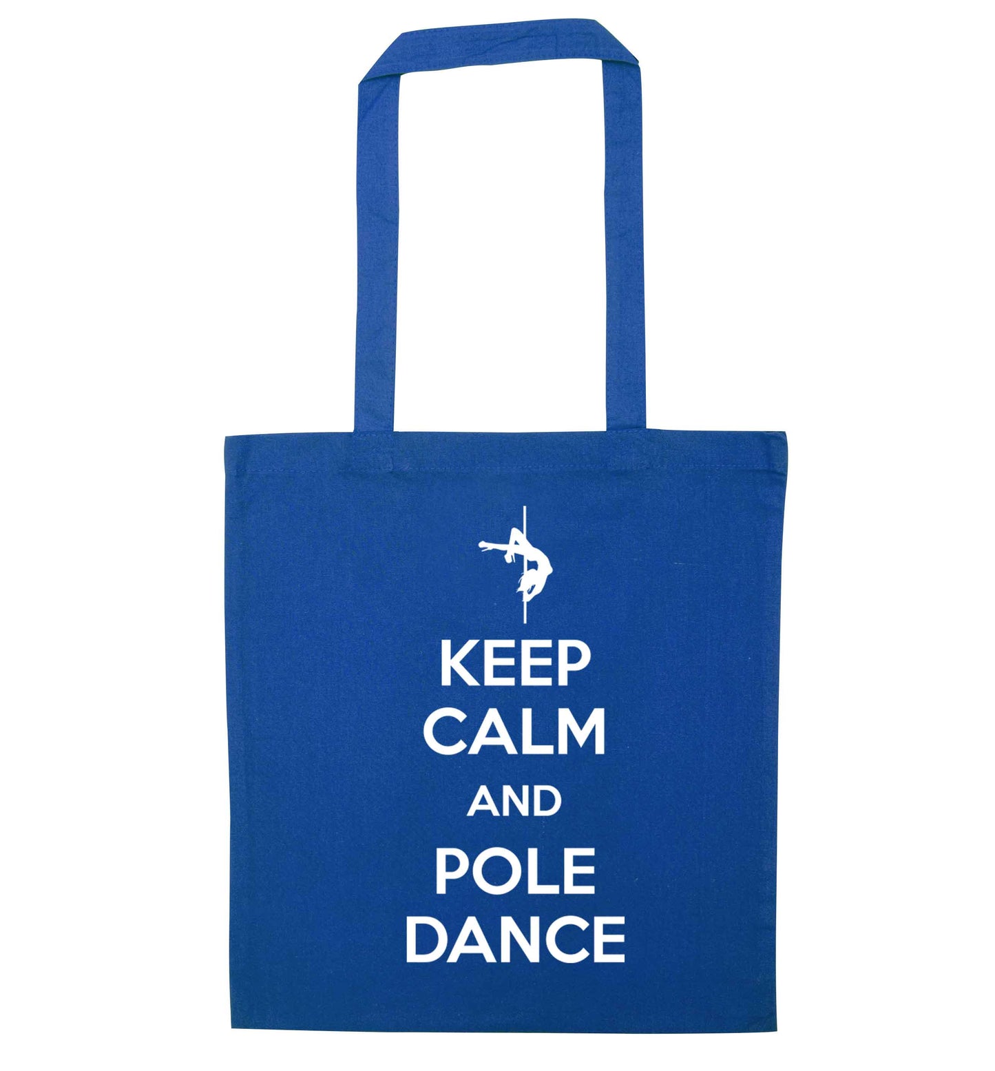 Best Things Happen Dancing blue tote bag