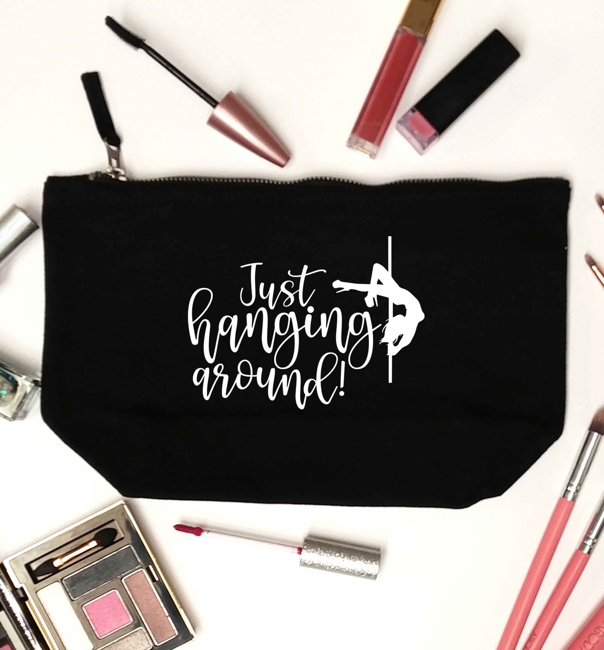 Best Things Happen Dancing black makeup bag