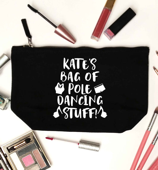 Best Things Happen Dancing black makeup bag