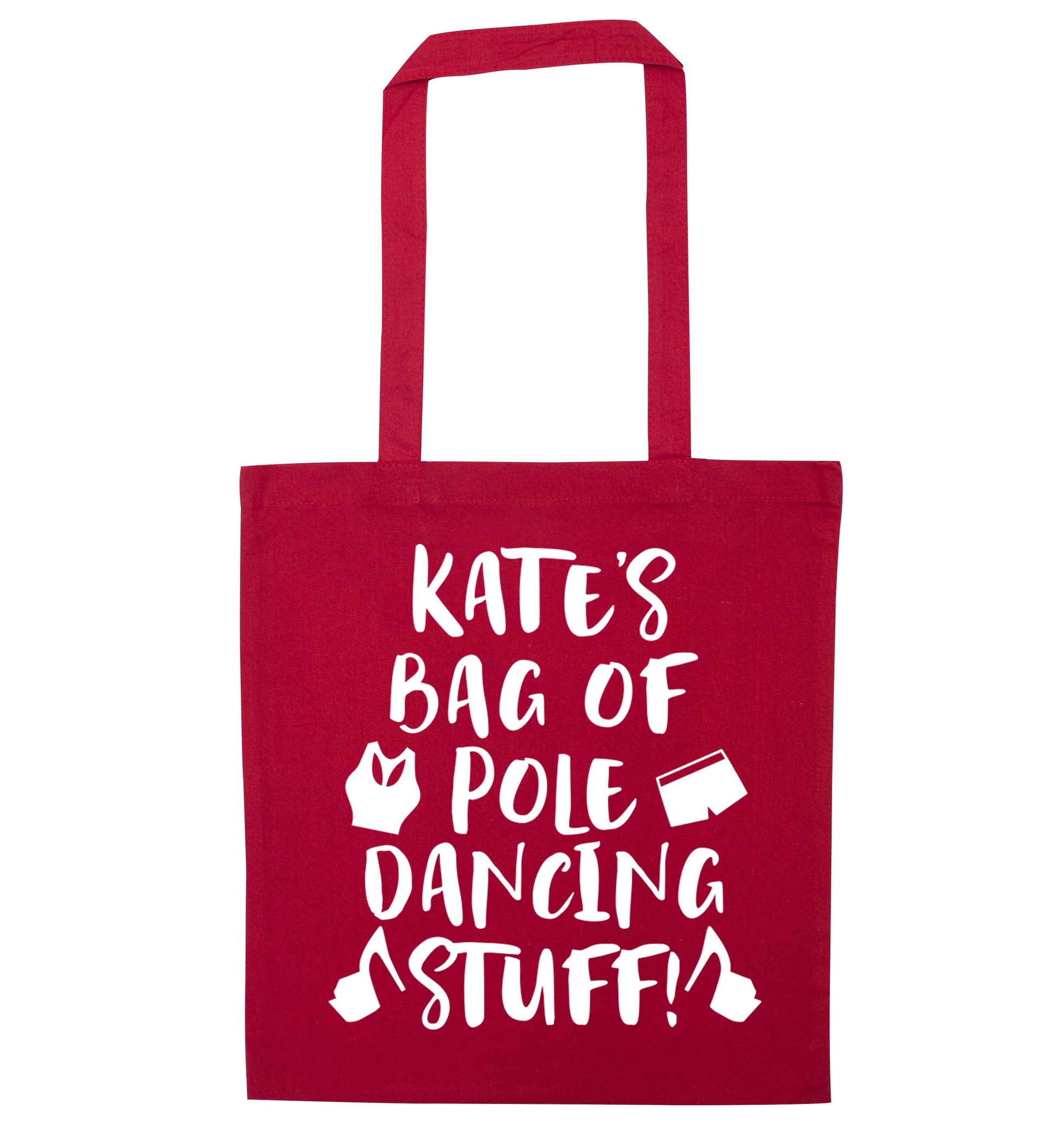 Best Things Happen Dancing red tote bag