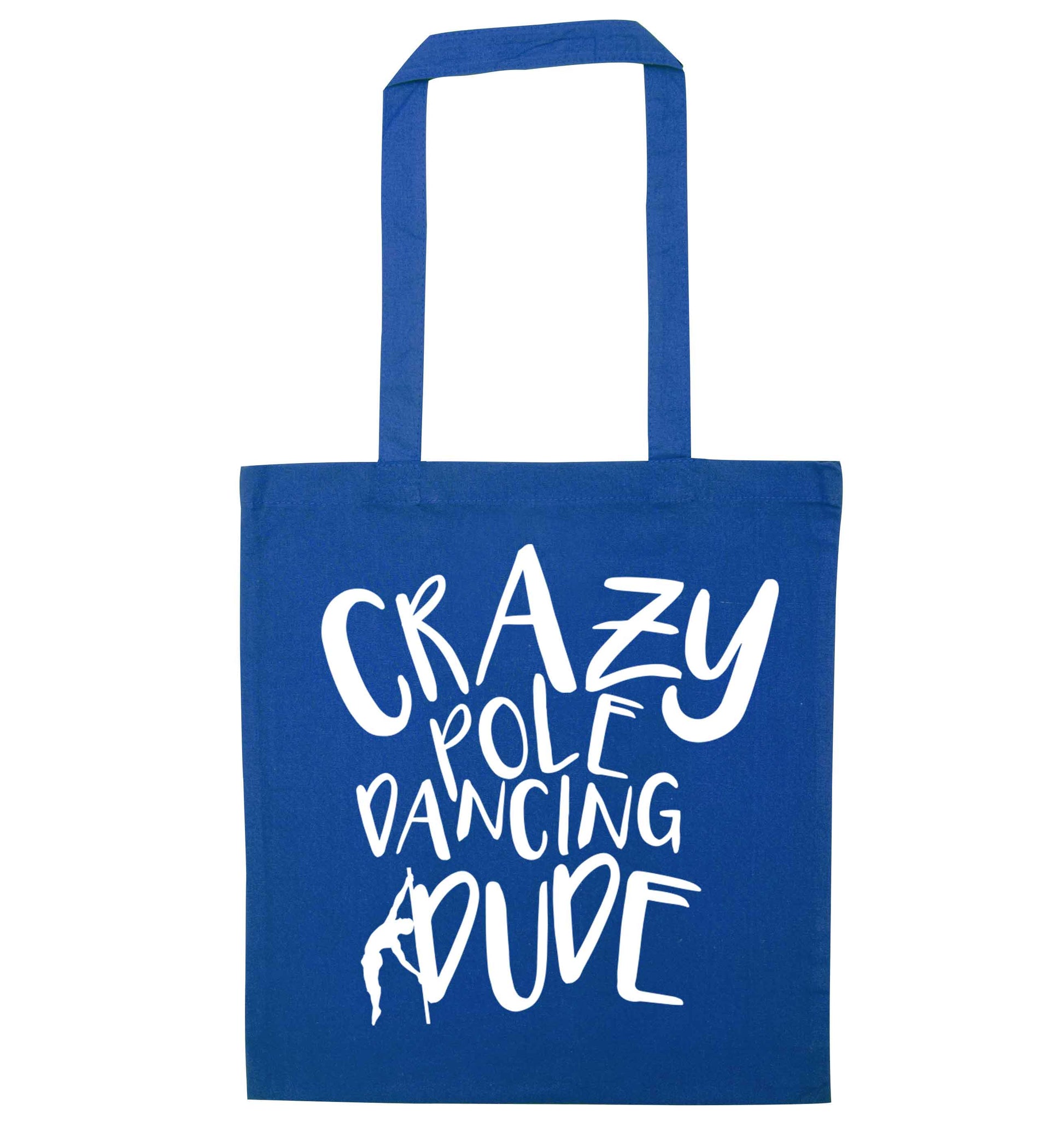 Best Things Happen Dancing blue tote bag