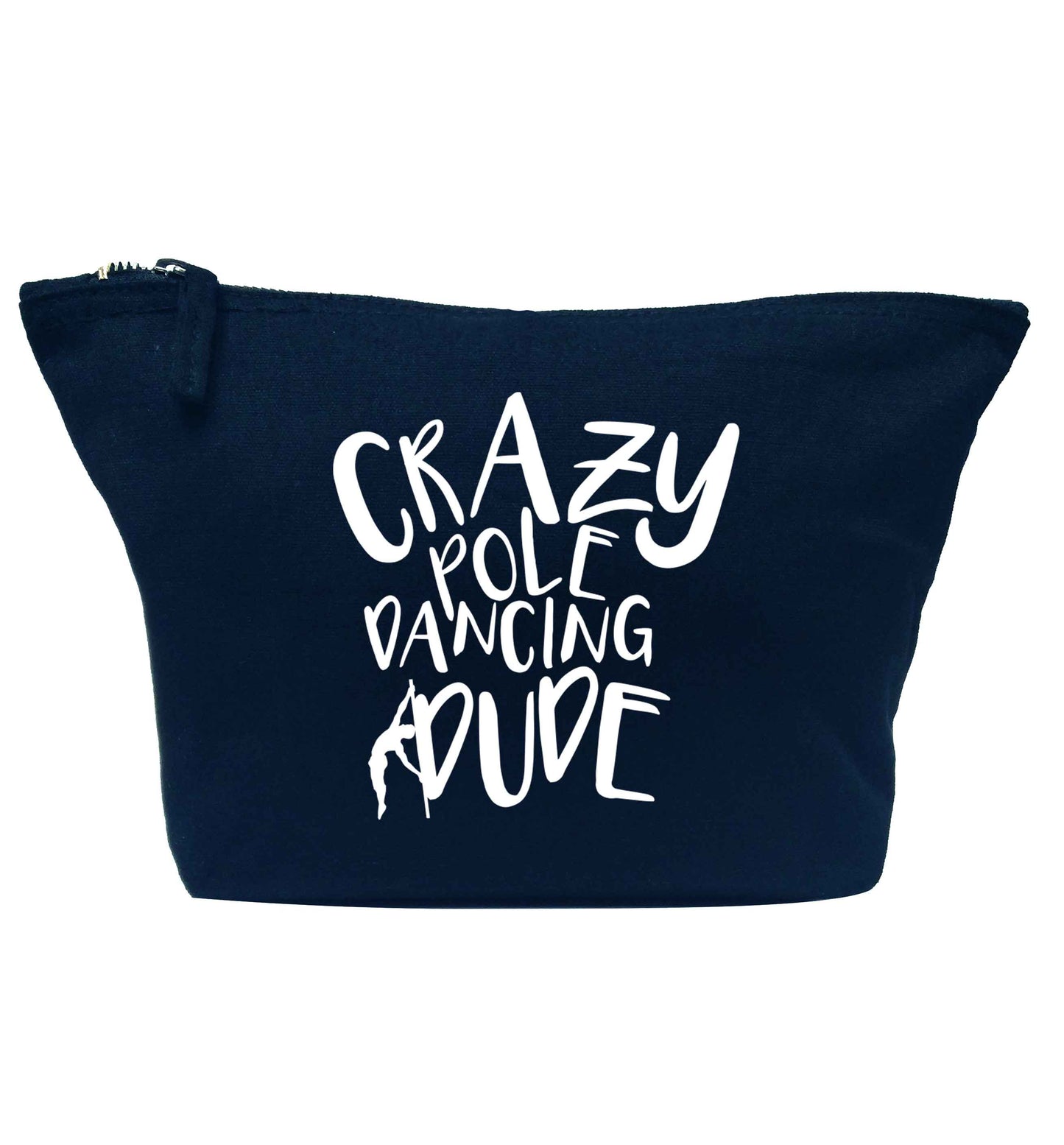 Best Things Happen Dancing navy makeup bag