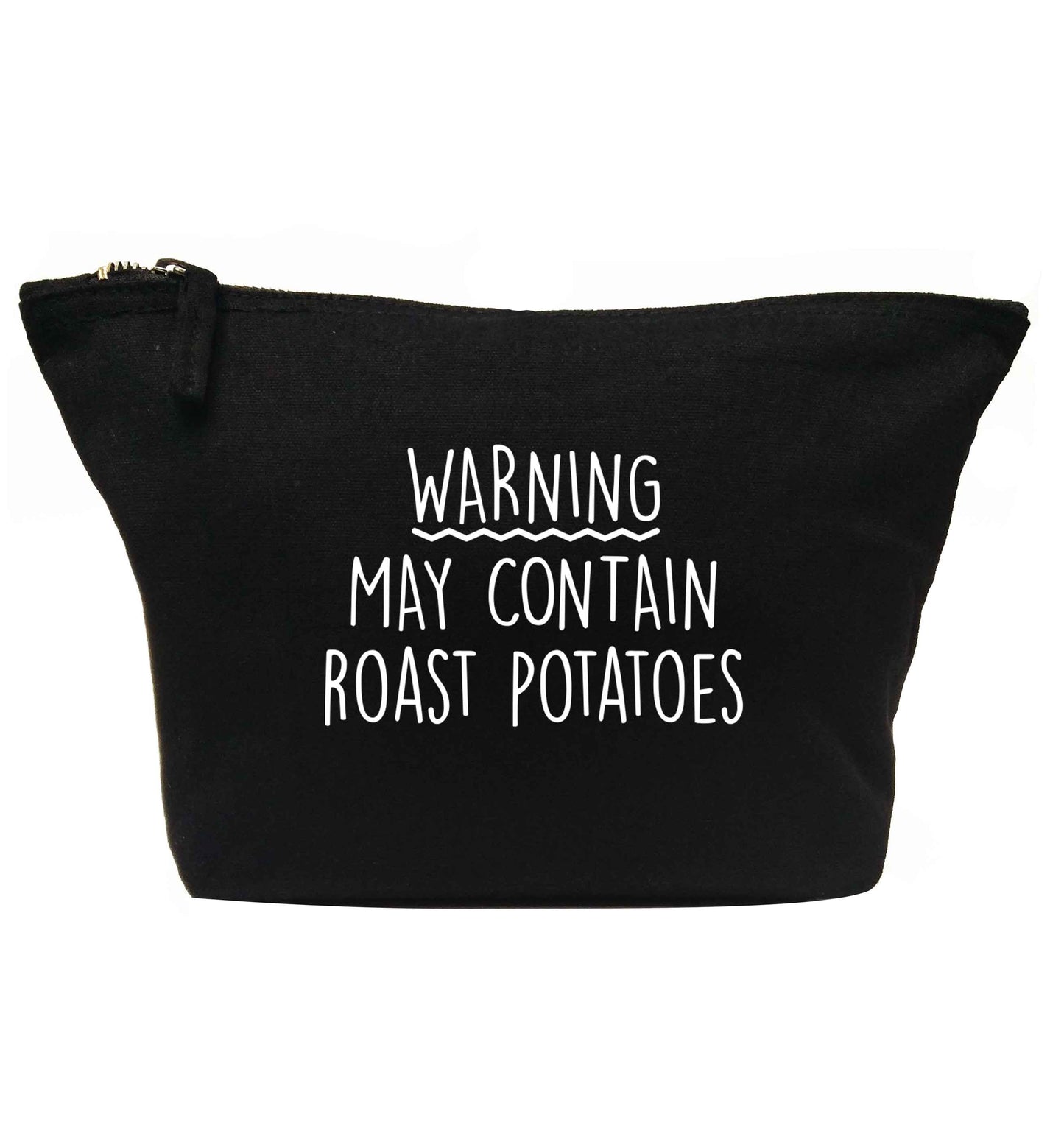 Warning may containg roast potatoes | Makeup / wash bag