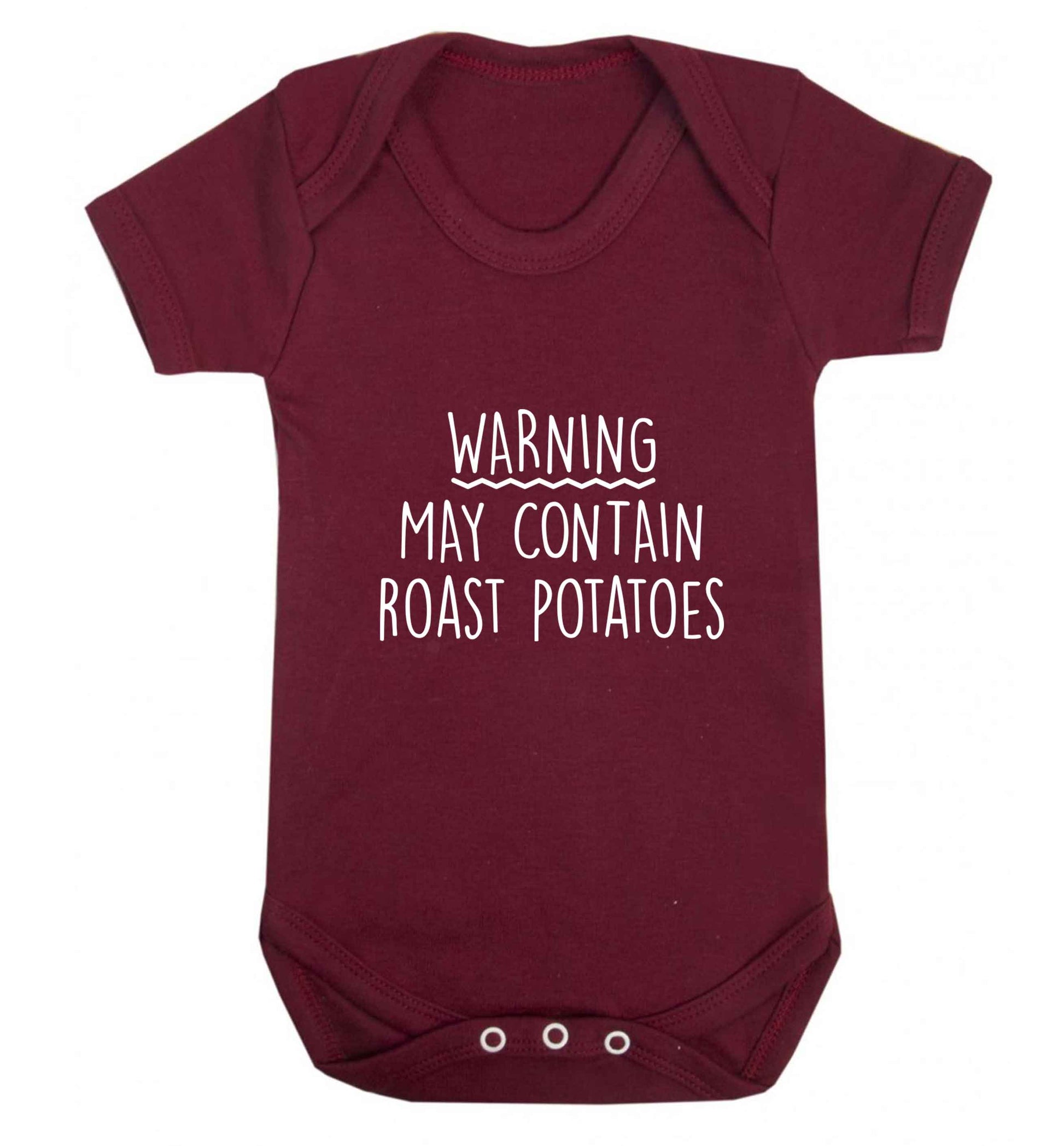 Warning may containg roast potatoes baby vest maroon 18-24 months