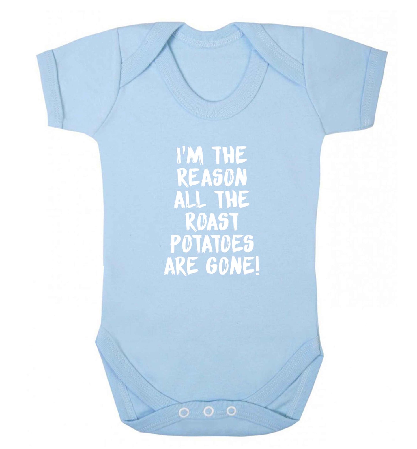 I'm the reason all the roast potatoes are gone baby vest pale blue 18-24 months