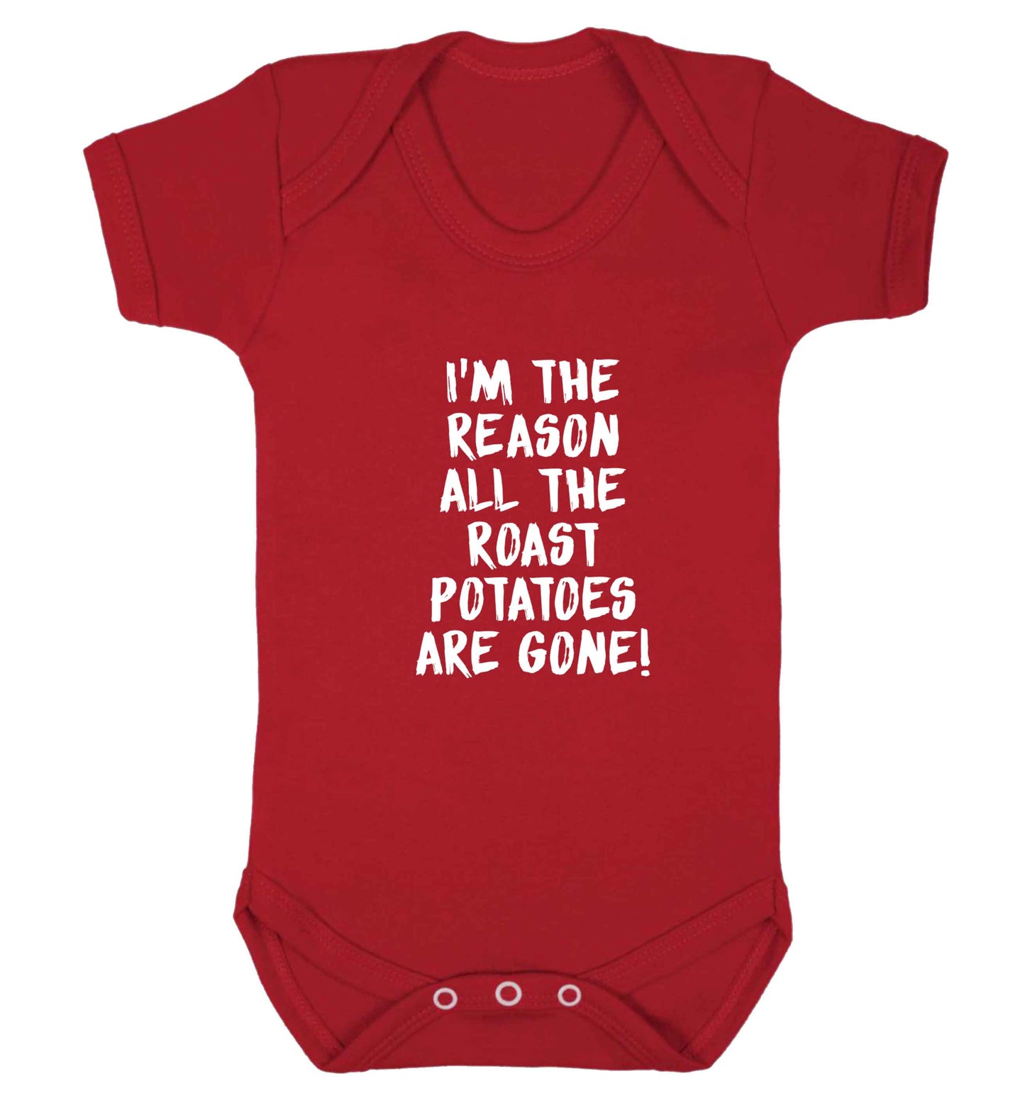 I'm the reason all the roast potatoes are gone baby vest red 18-24 months