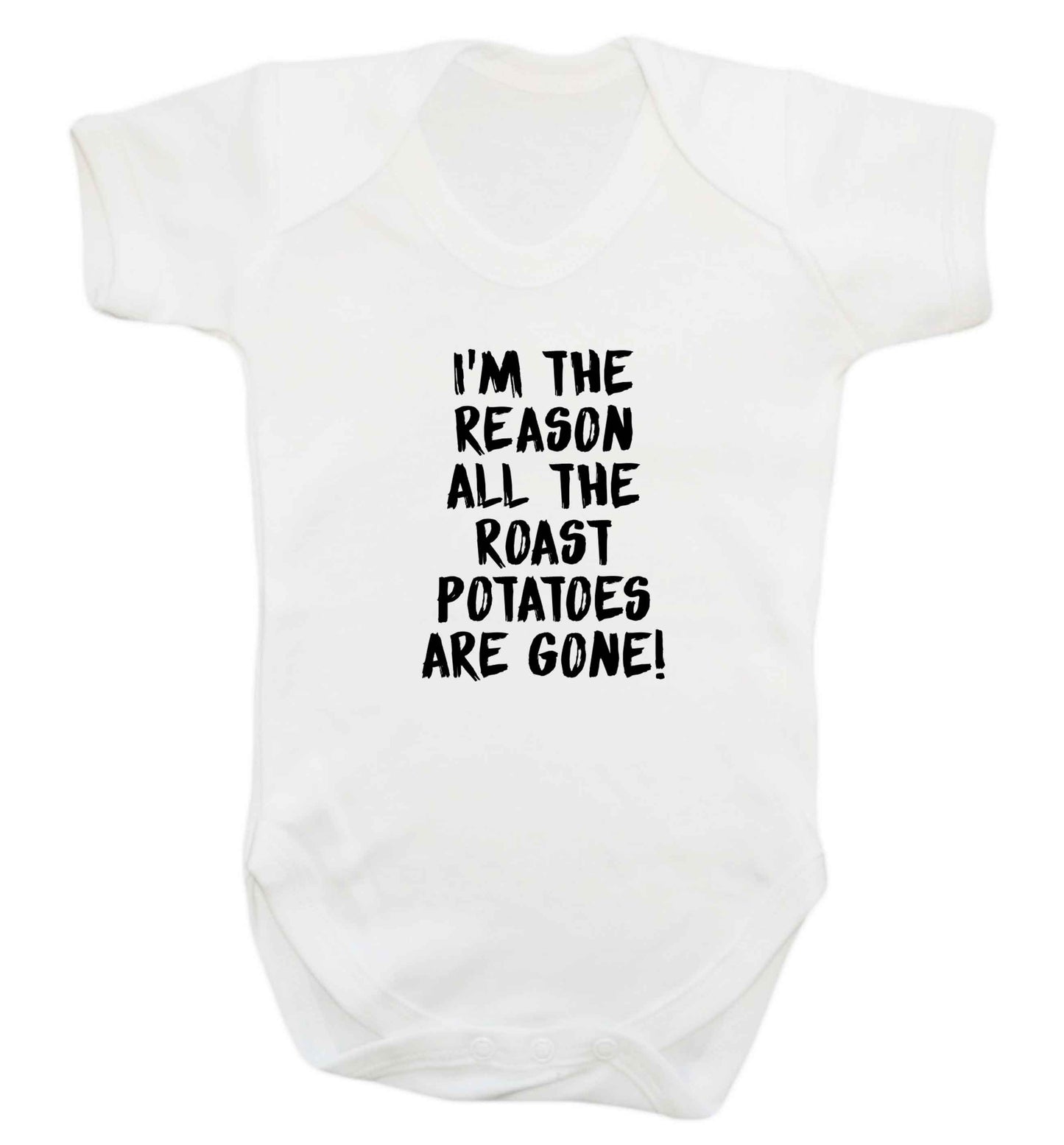I'm the reason all the roast potatoes are gone baby vest white 18-24 months
