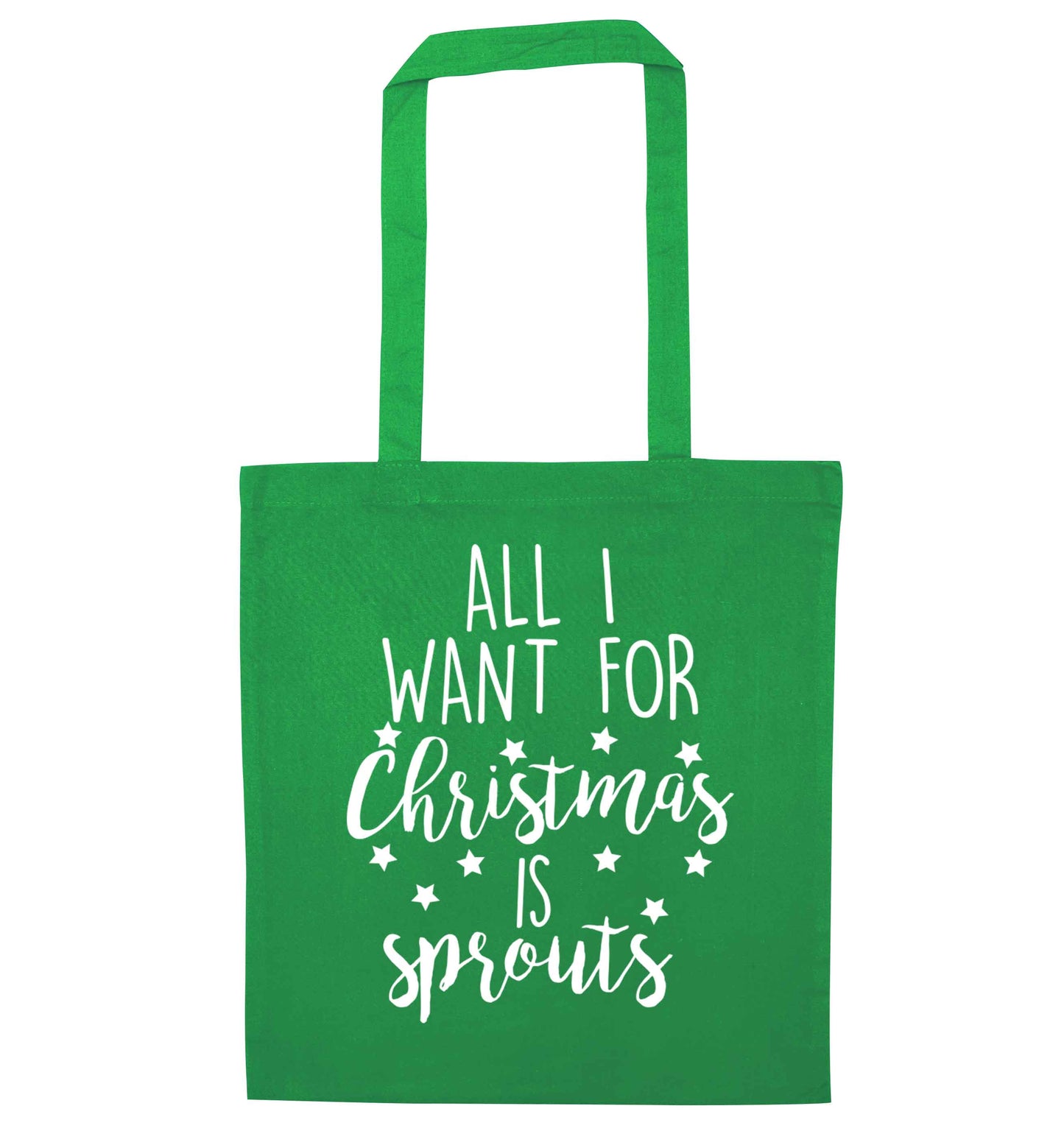 All I want for Christmas is sprouts green tote bag