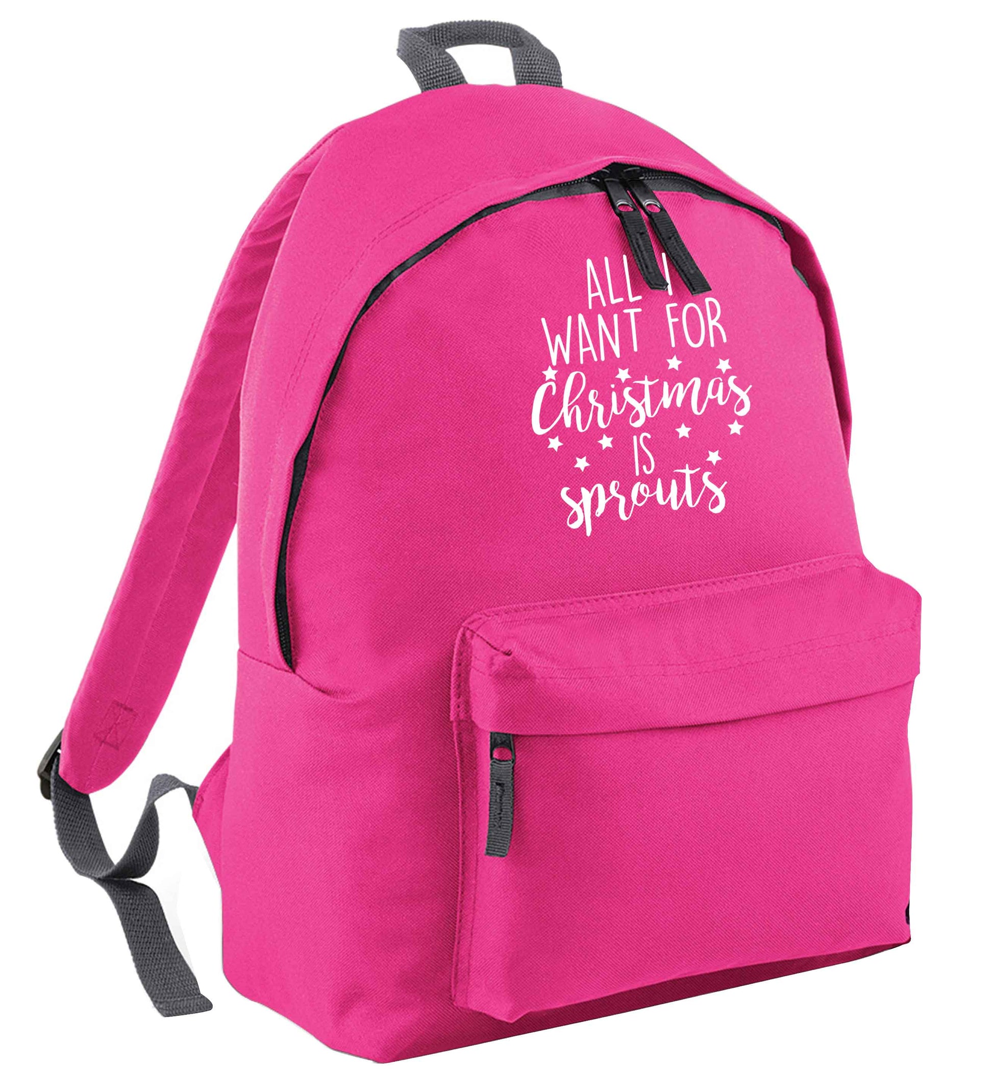 All I want for Christmas is sprouts pink adults backpack