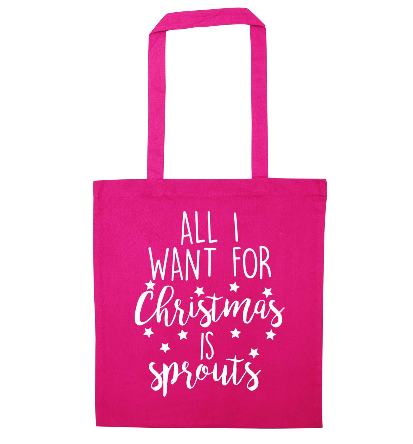 All I want for Christmas is sprouts pink tote bag