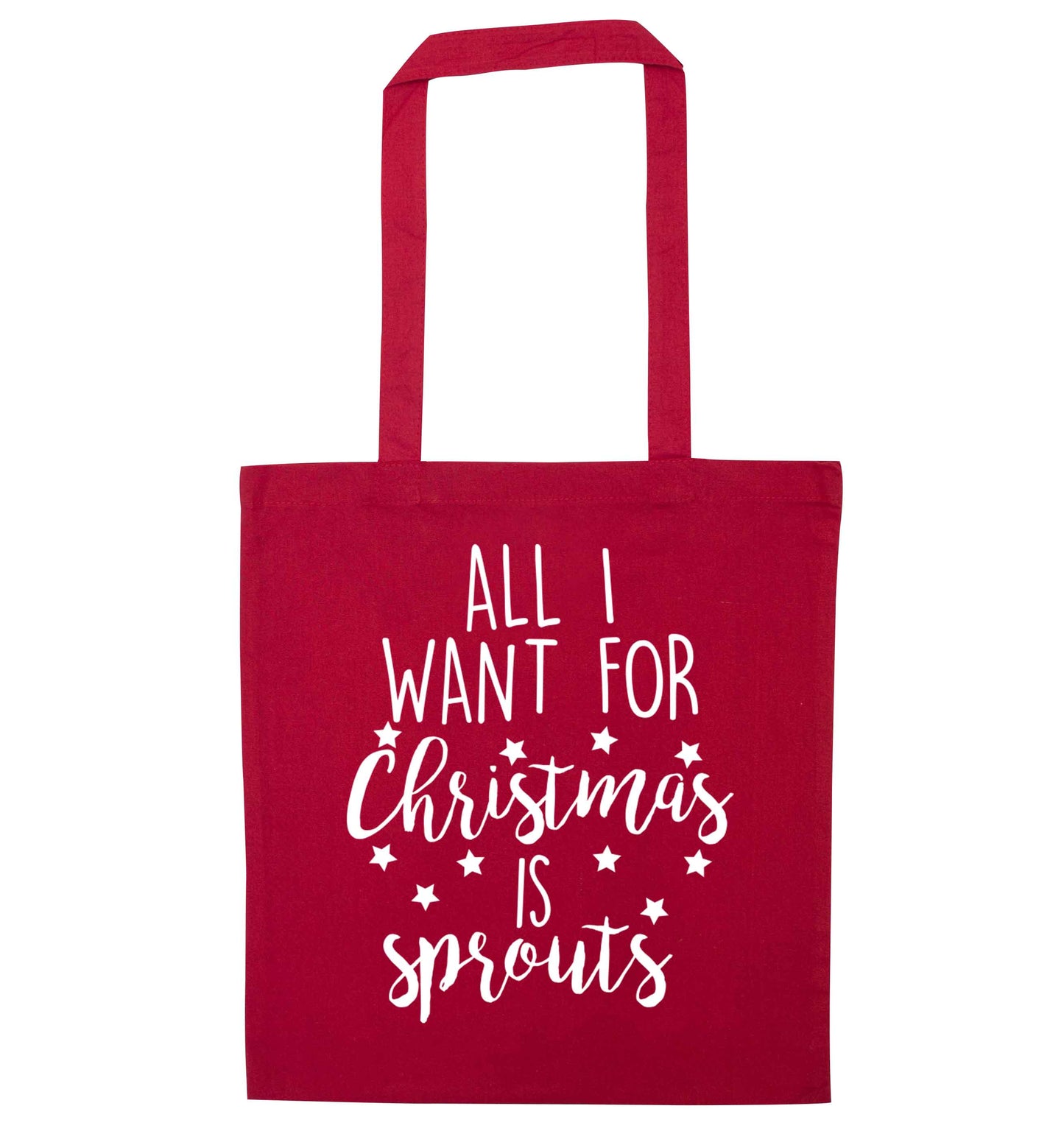All I want for Christmas is sprouts red tote bag