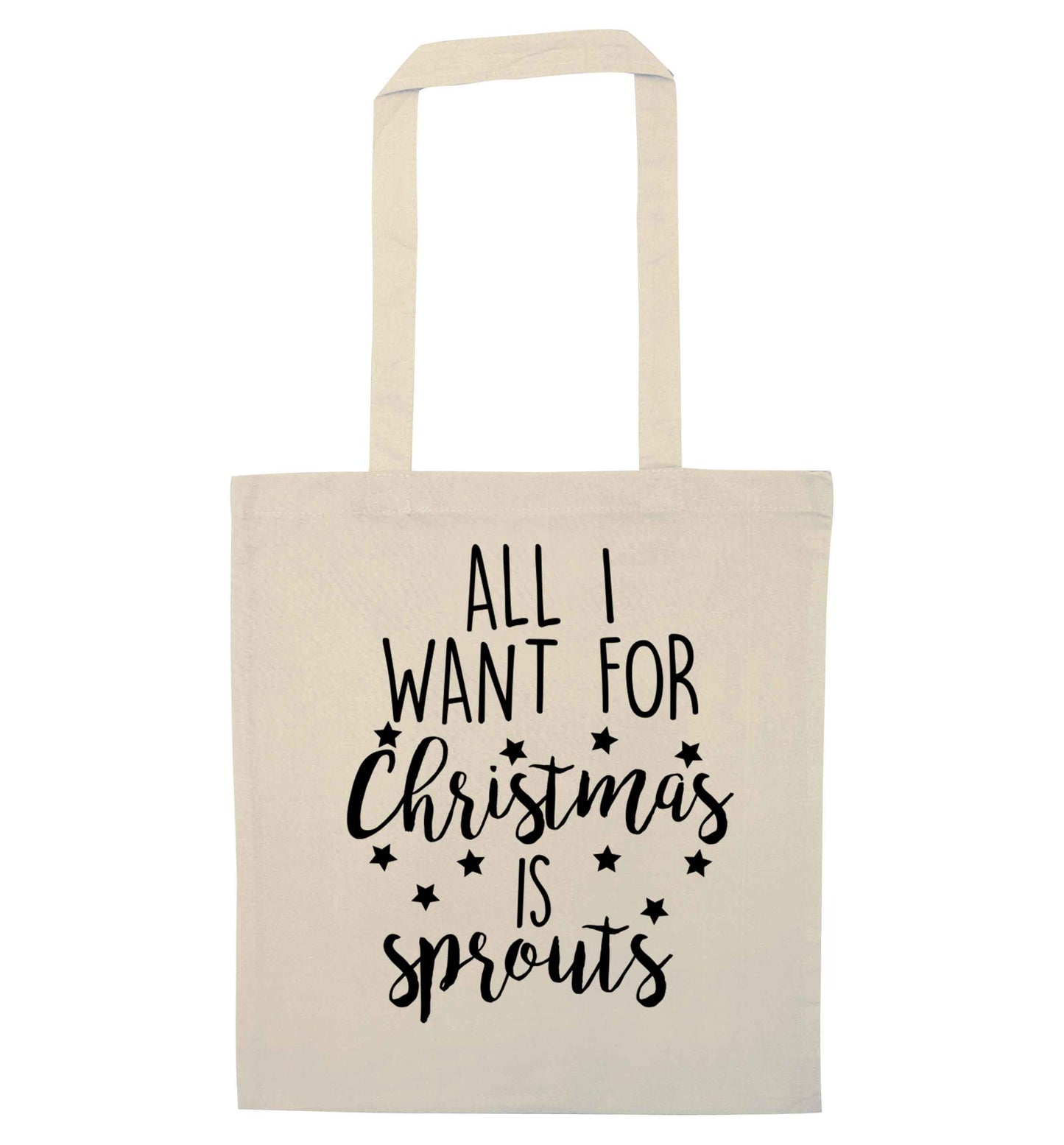 All I want for Christmas is sprouts natural tote bag