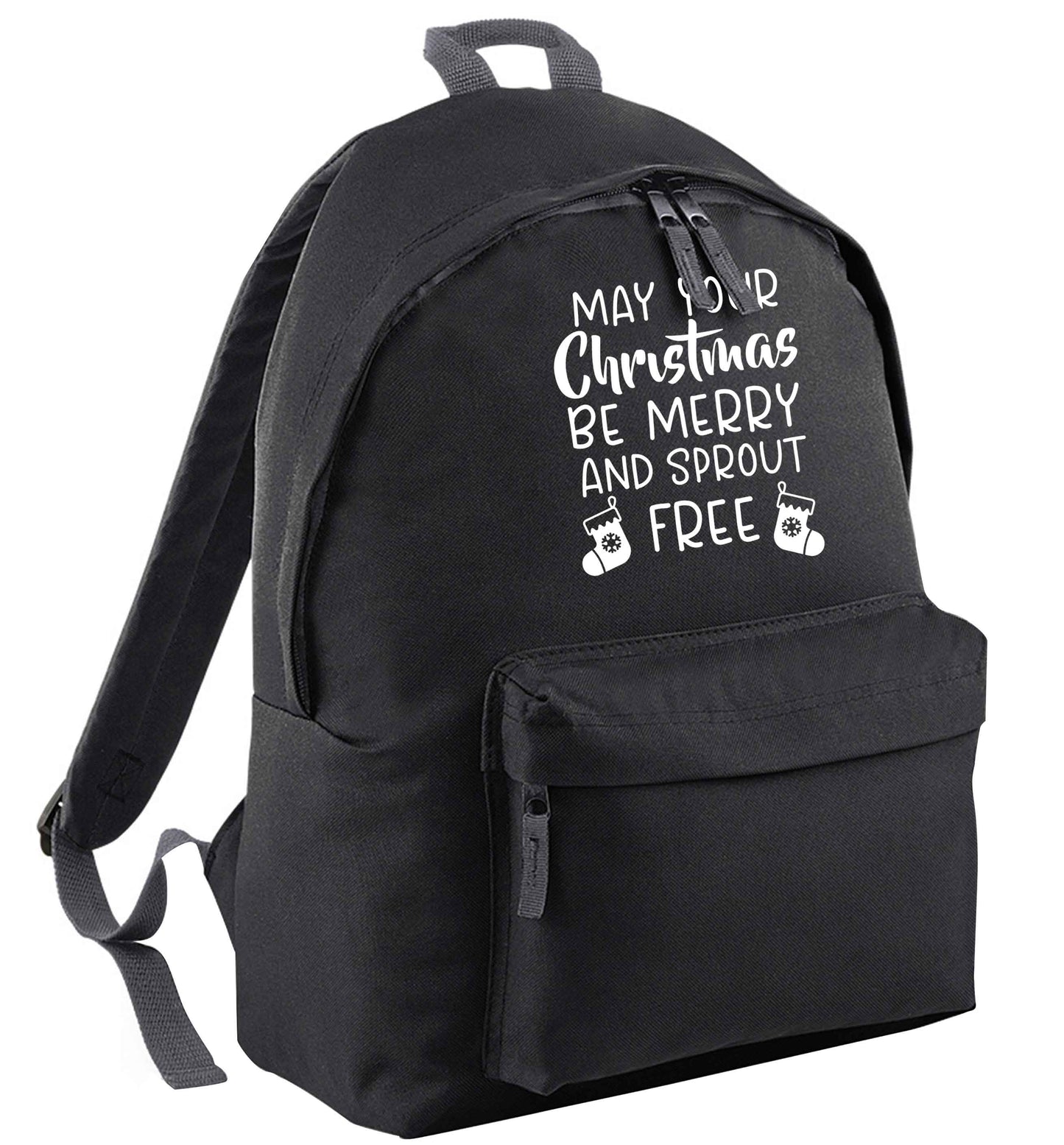 May your Christmas be merry and sprout free black adults backpack