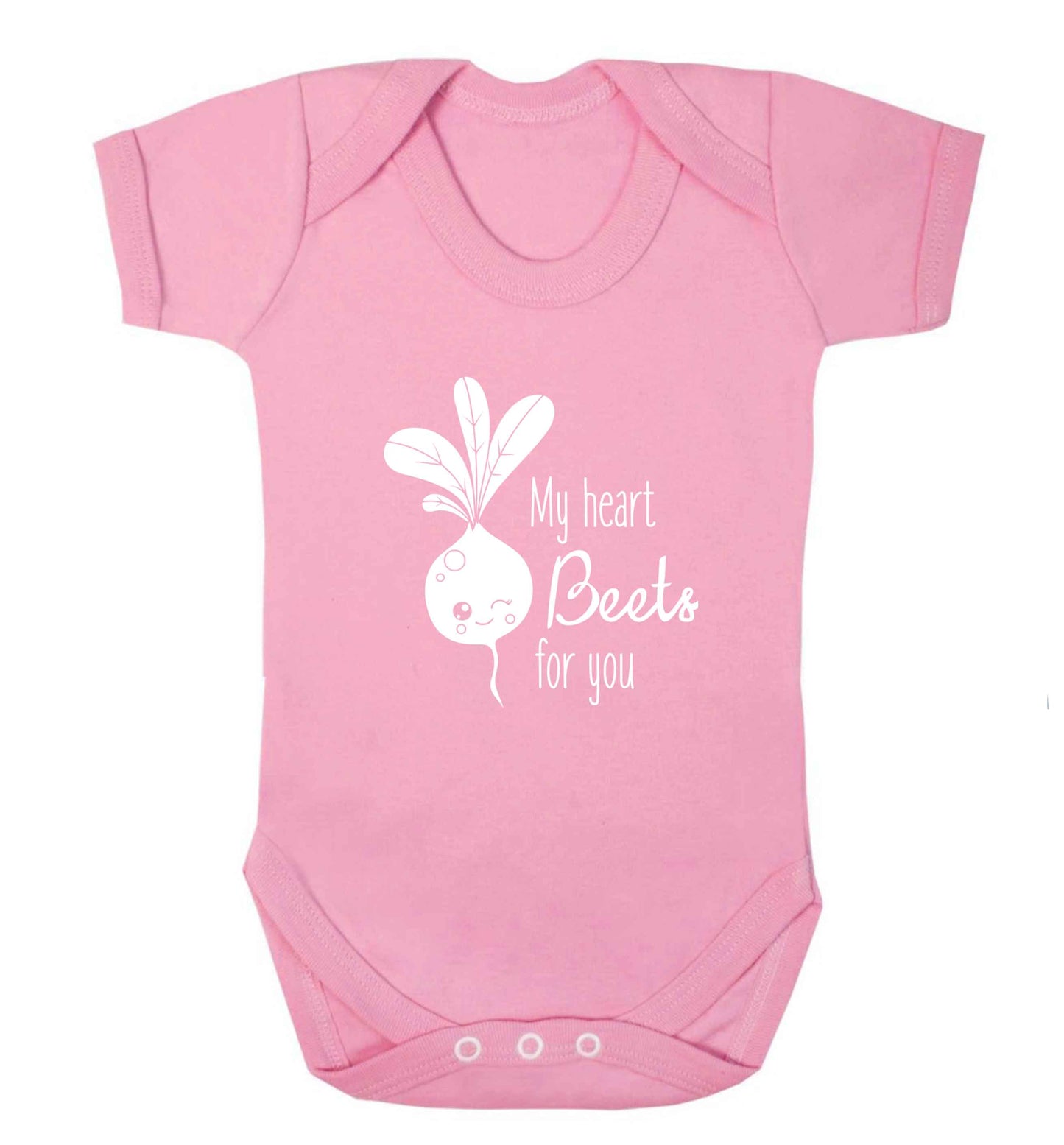 My heart beets for you baby vest pale pink 18-24 months