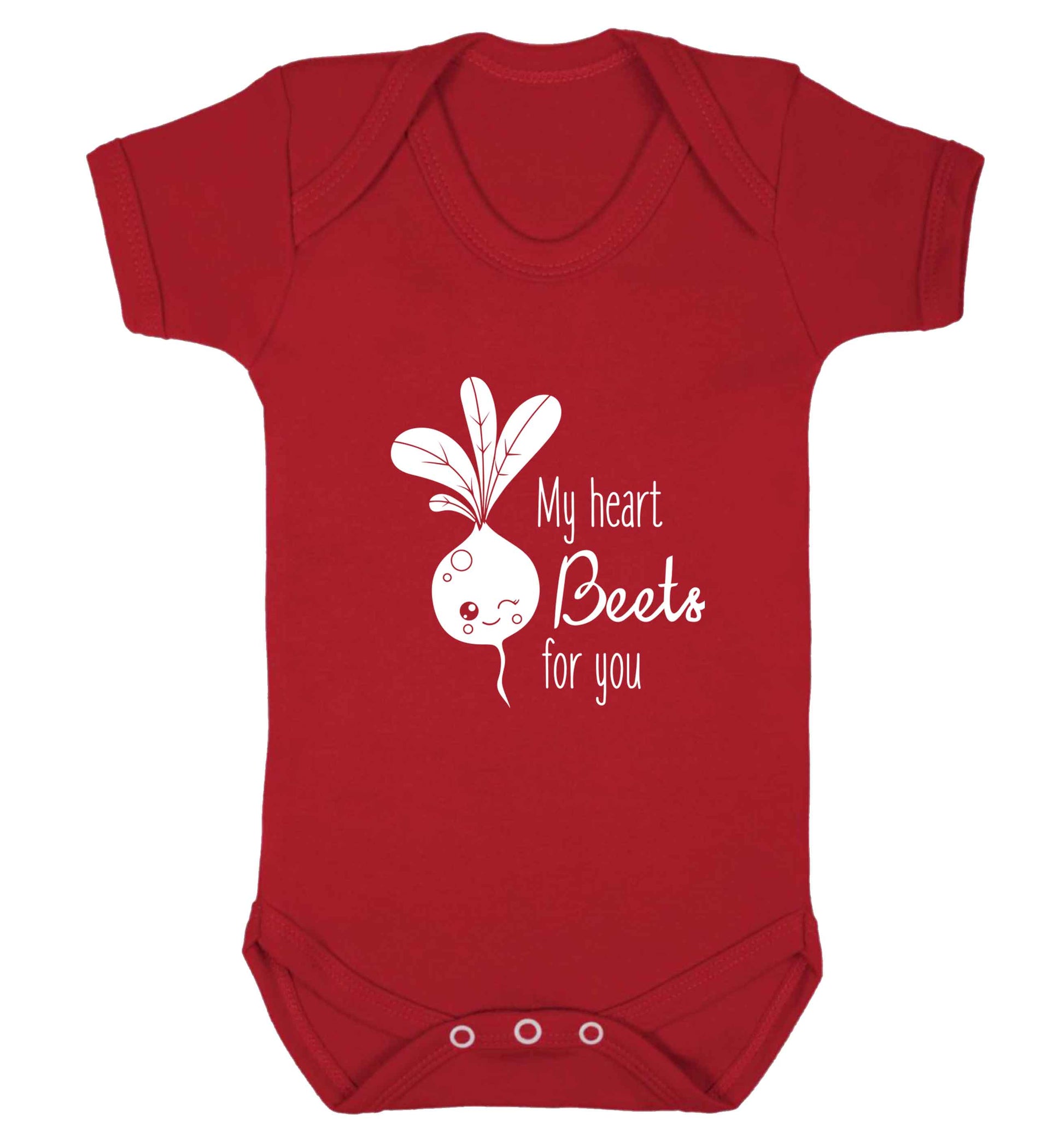 My heart beets for you baby vest red 18-24 months