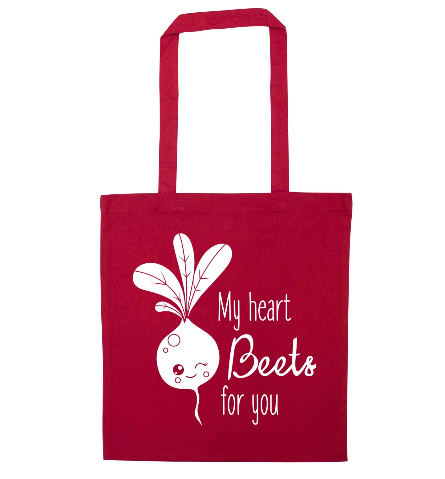 My heart beets for you red tote bag