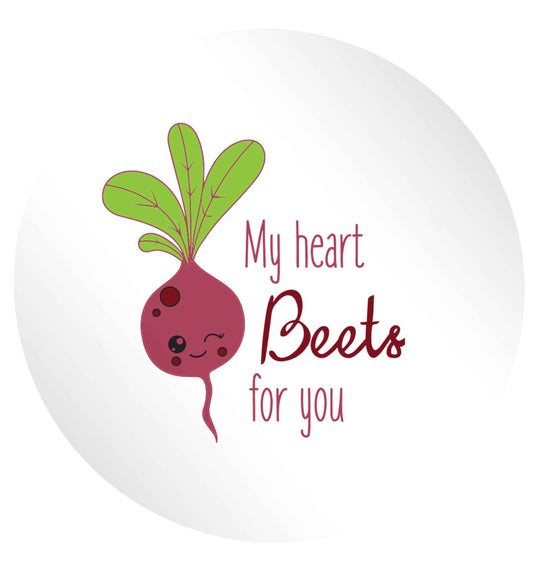 My heart beets for you 24 @ 45mm matt circle stickers