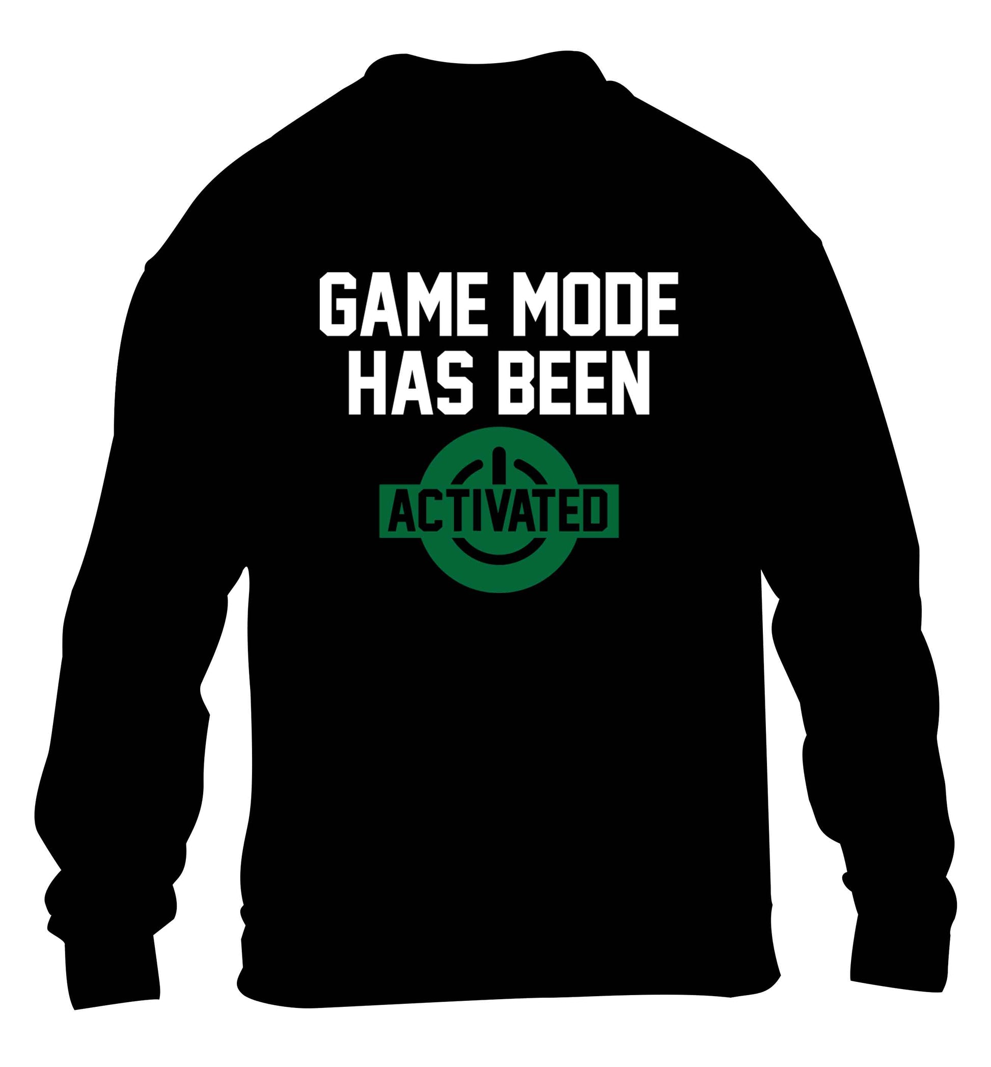 Game mode has been activated children's black sweater 12-13 Years