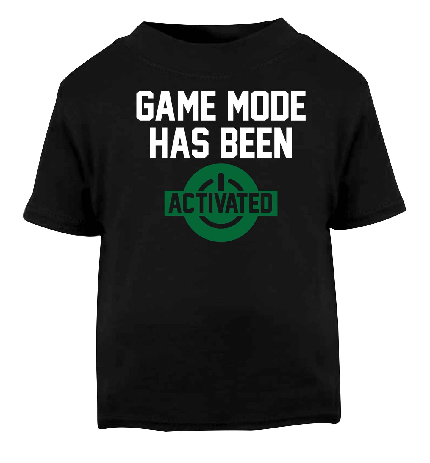 Game mode has been activated Black baby toddler Tshirt 2 years