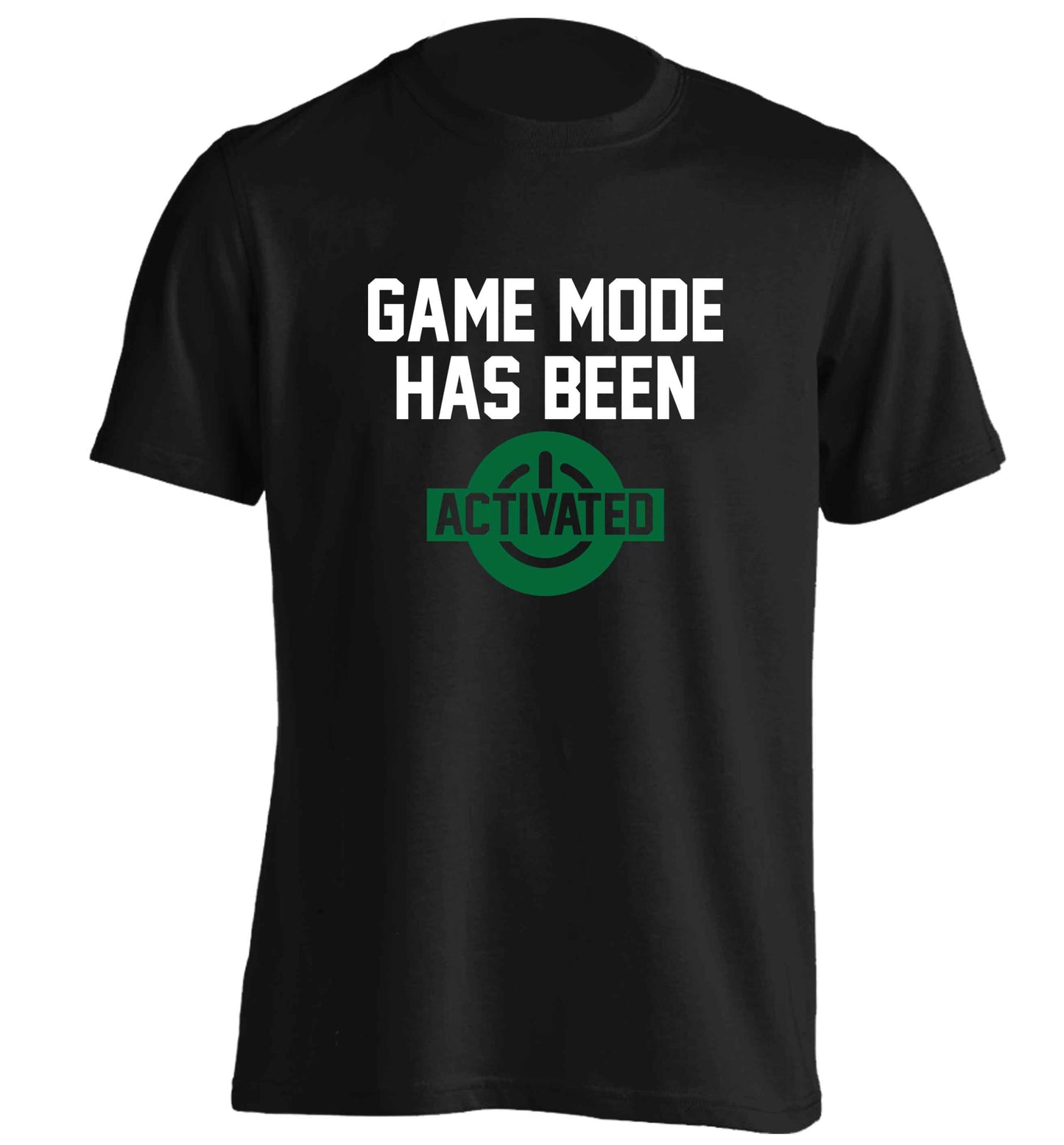 Game mode has been activated adults unisex black Tshirt 2XL