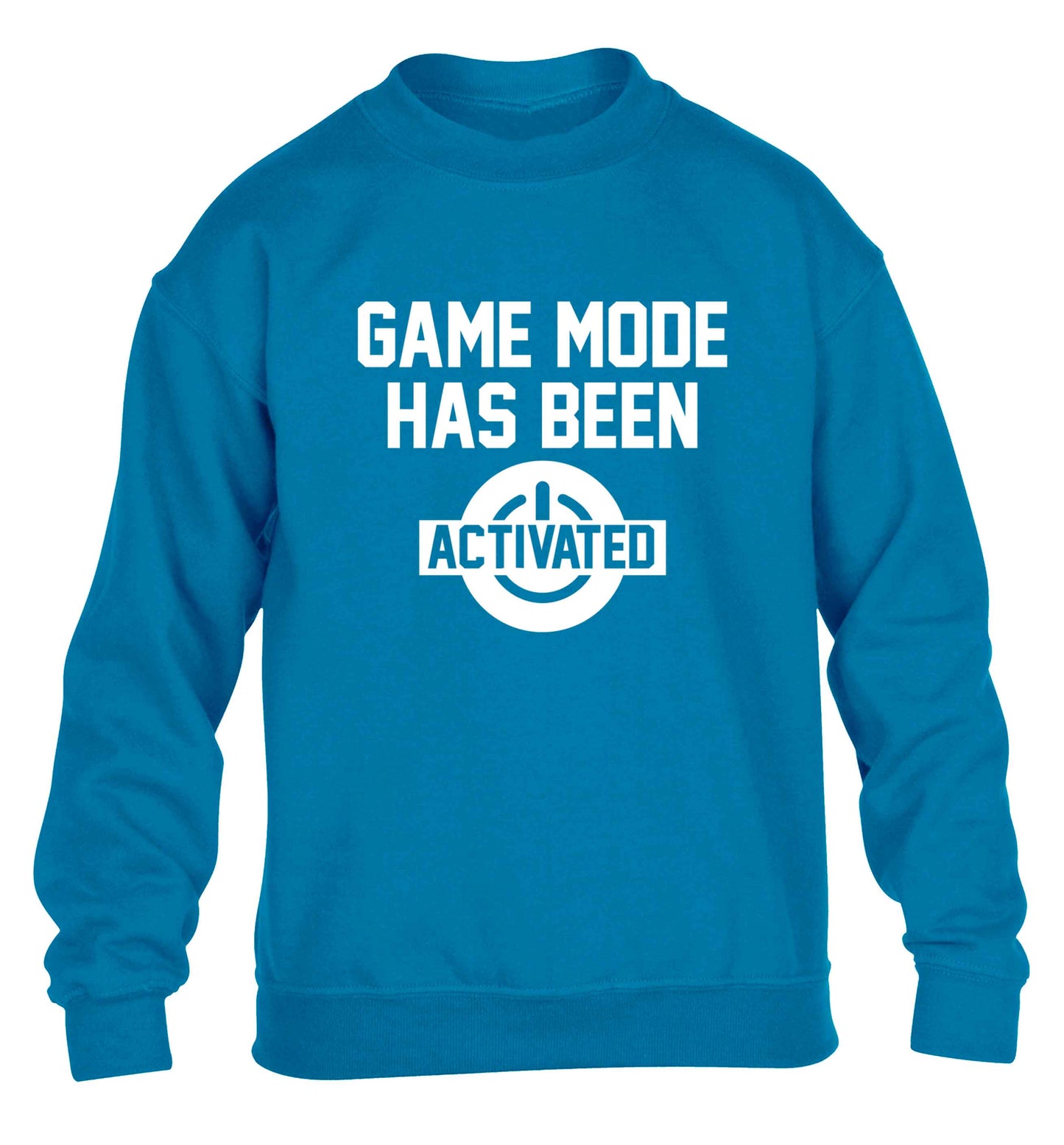 Game mode has been activated children's blue sweater 12-13 Years