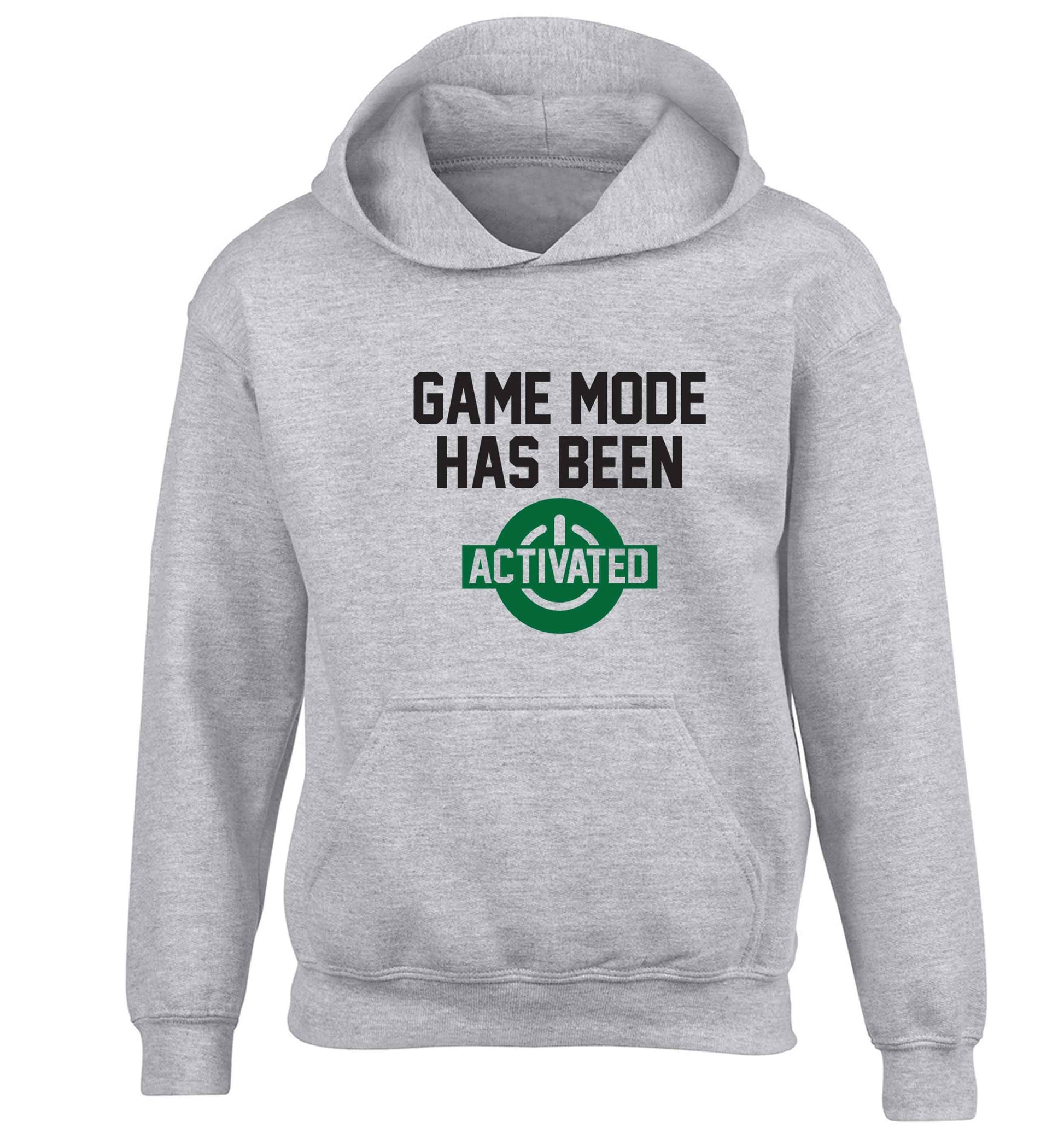 Game mode has been activated children's grey hoodie 12-13 Years