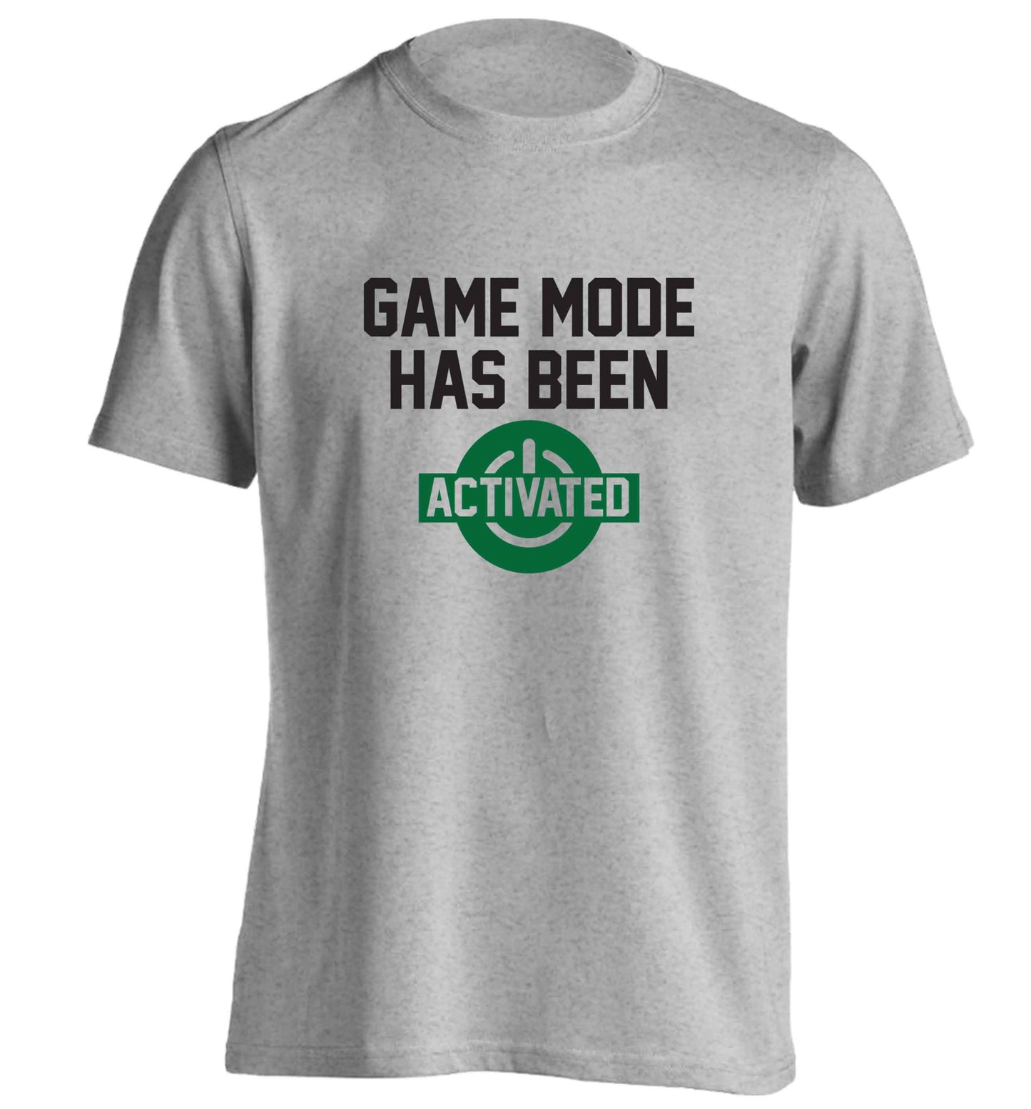 Game mode has been activated adults unisex grey Tshirt 2XL