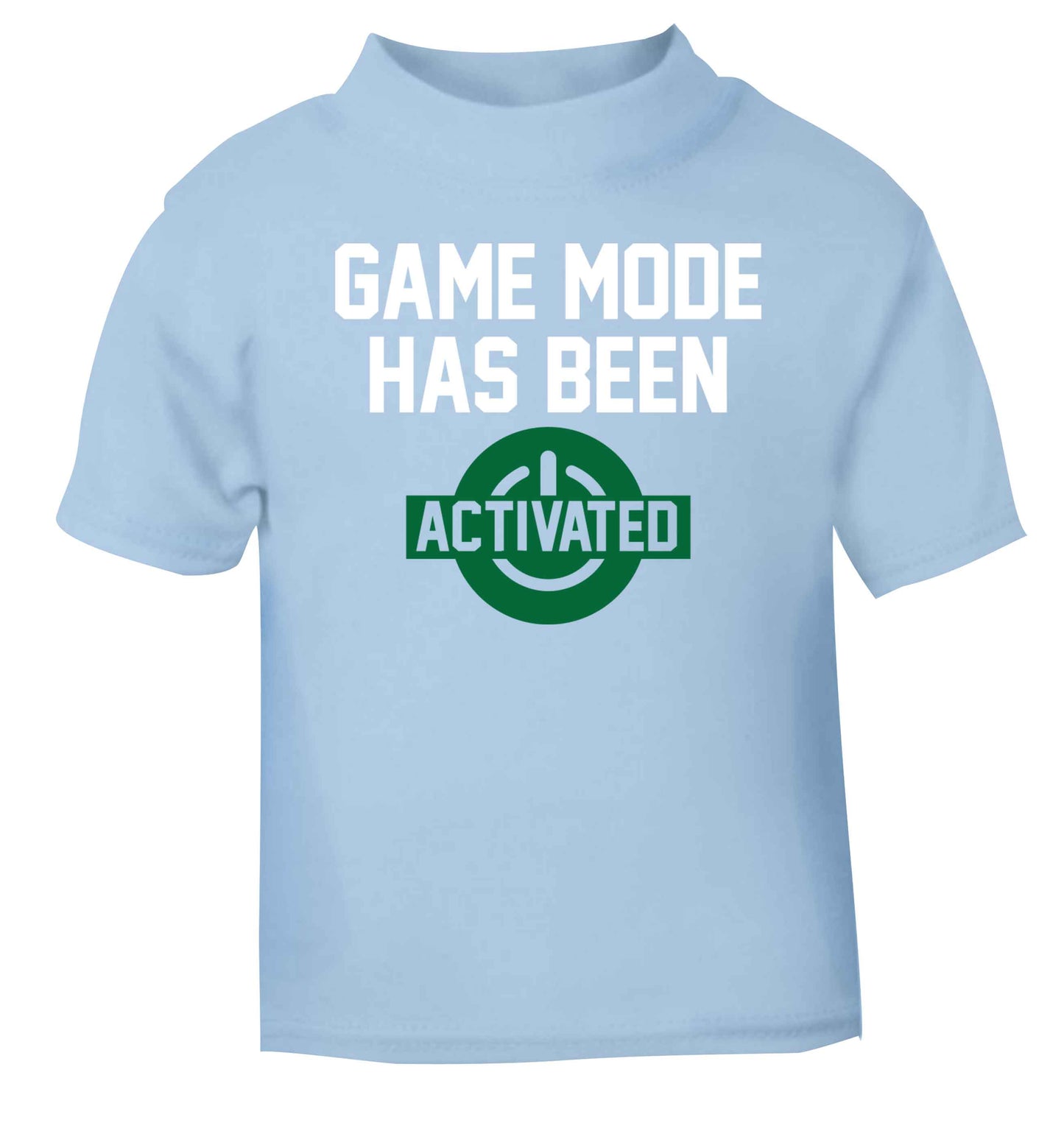 Game mode has been activated light blue baby toddler Tshirt 2 Years