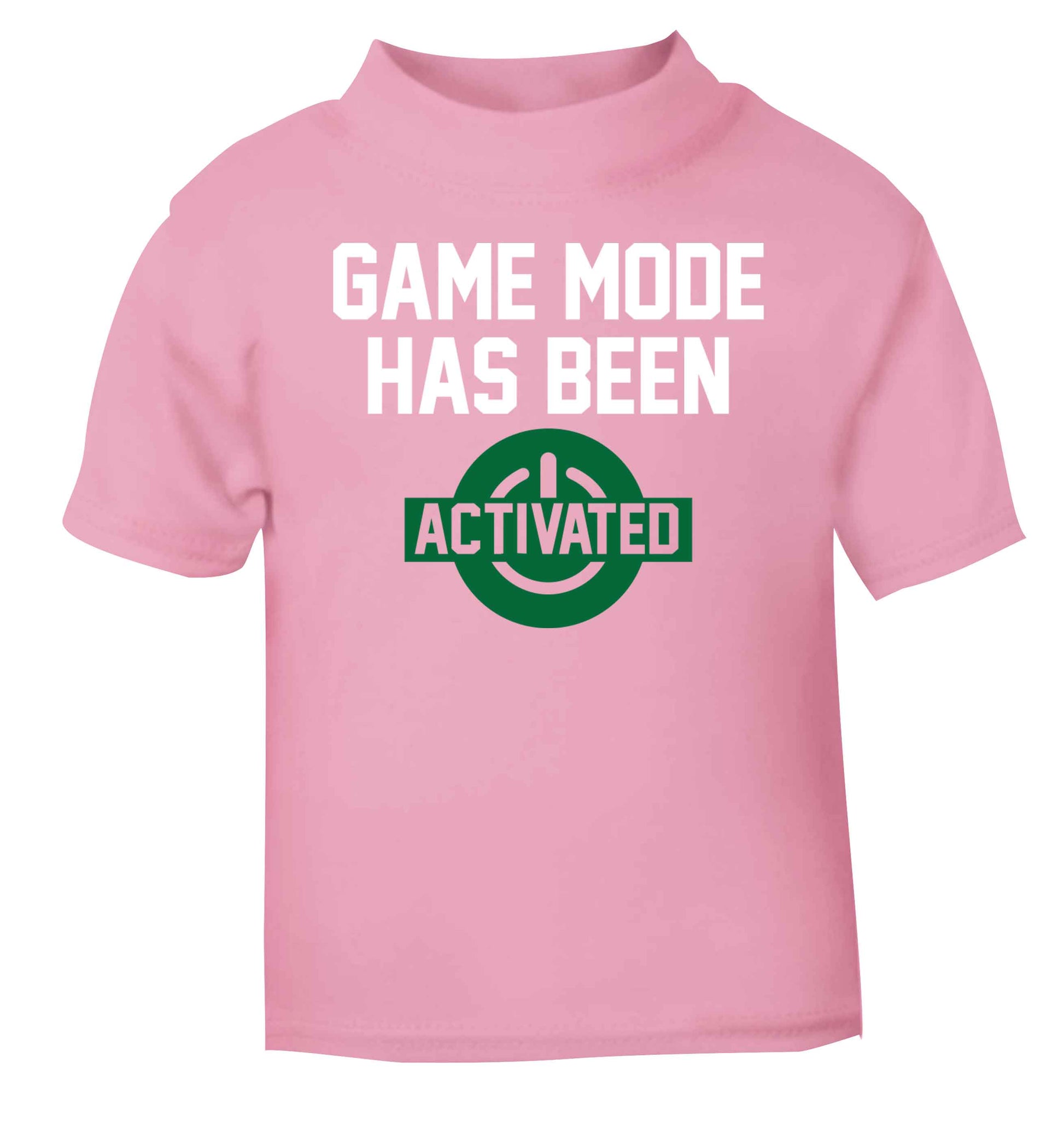 Game mode has been activated light pink baby toddler Tshirt 2 Years