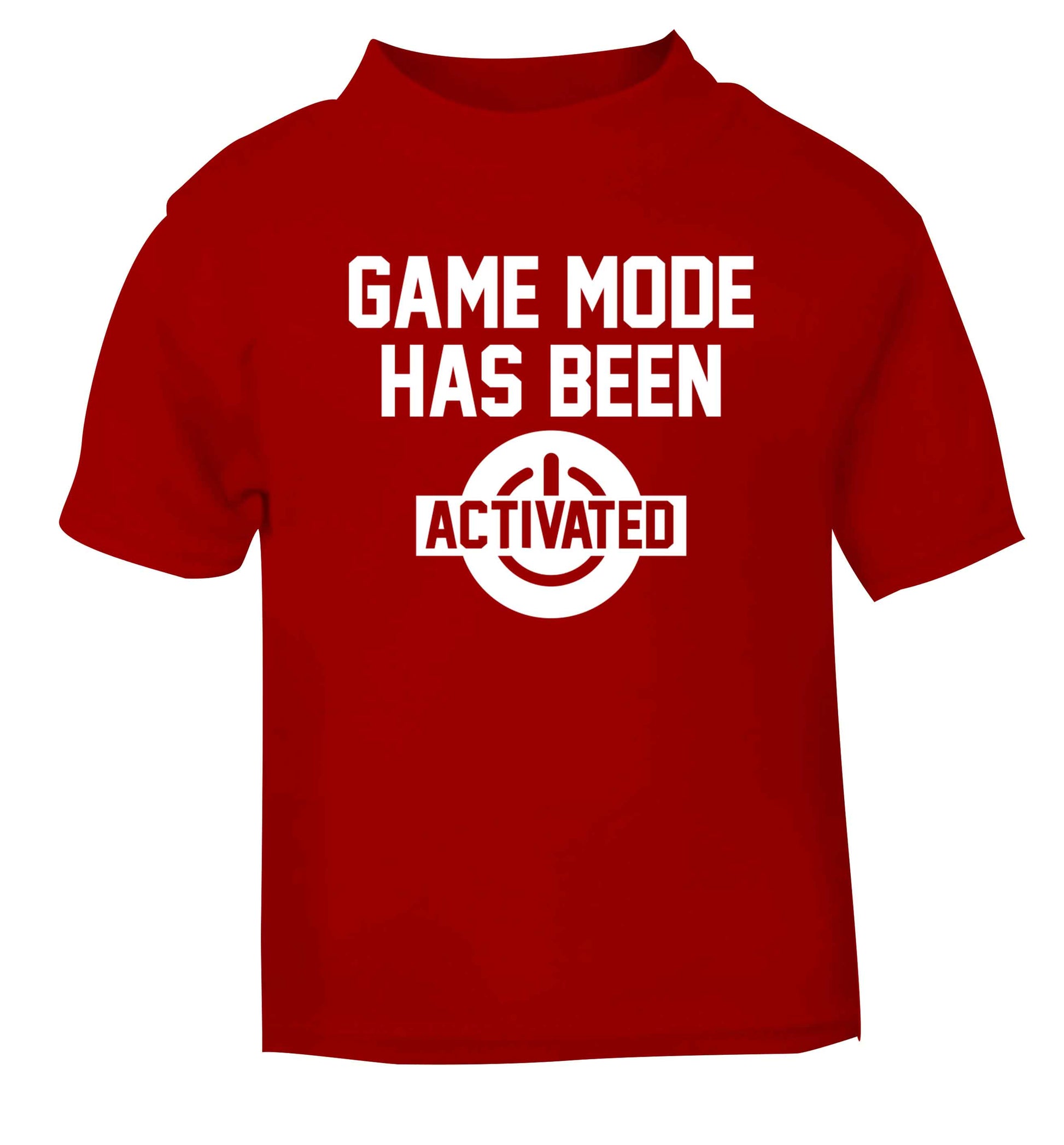 Game mode has been activated red baby toddler Tshirt 2 Years