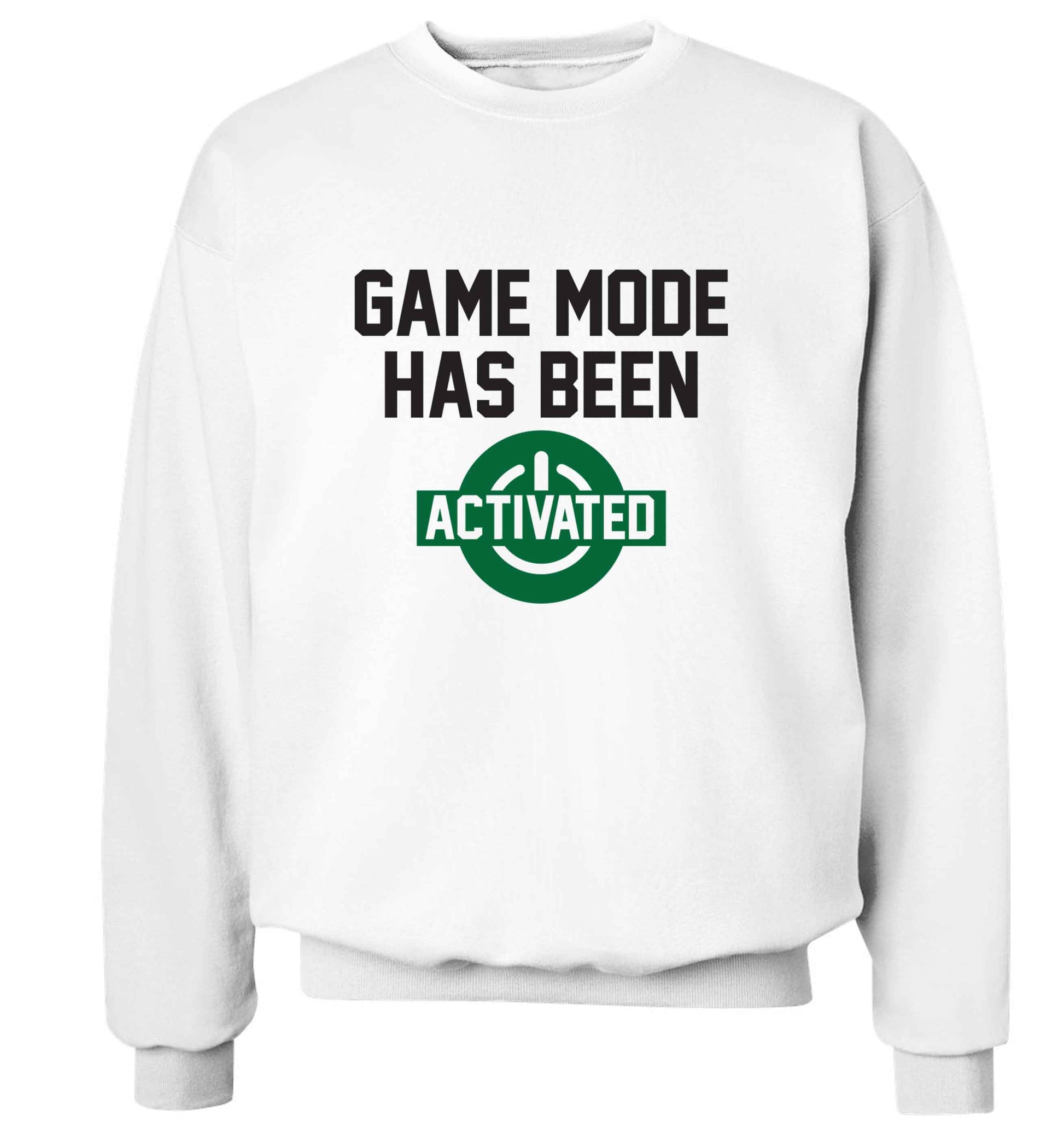 Game mode has been activated adult's unisex white sweater 2XL