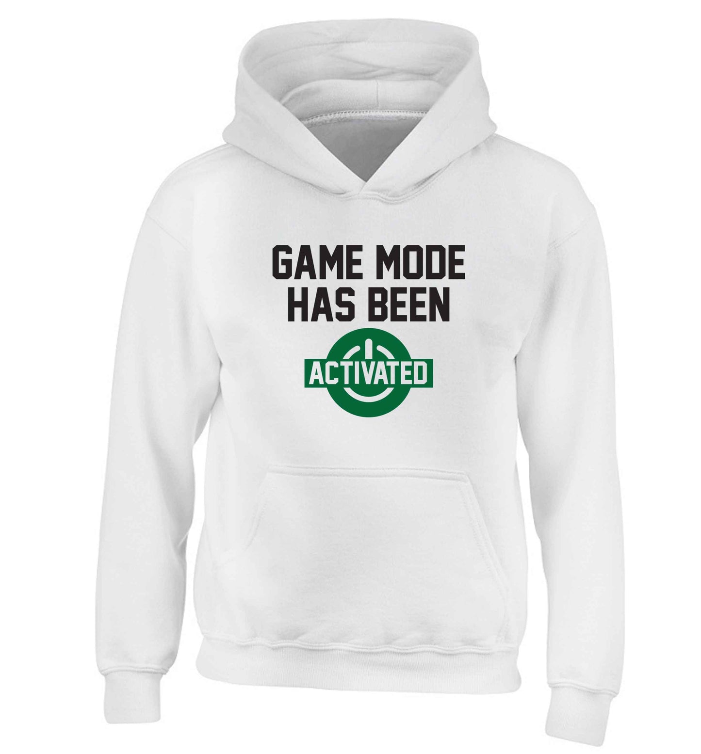 Game mode has been activated children's white hoodie 12-13 Years
