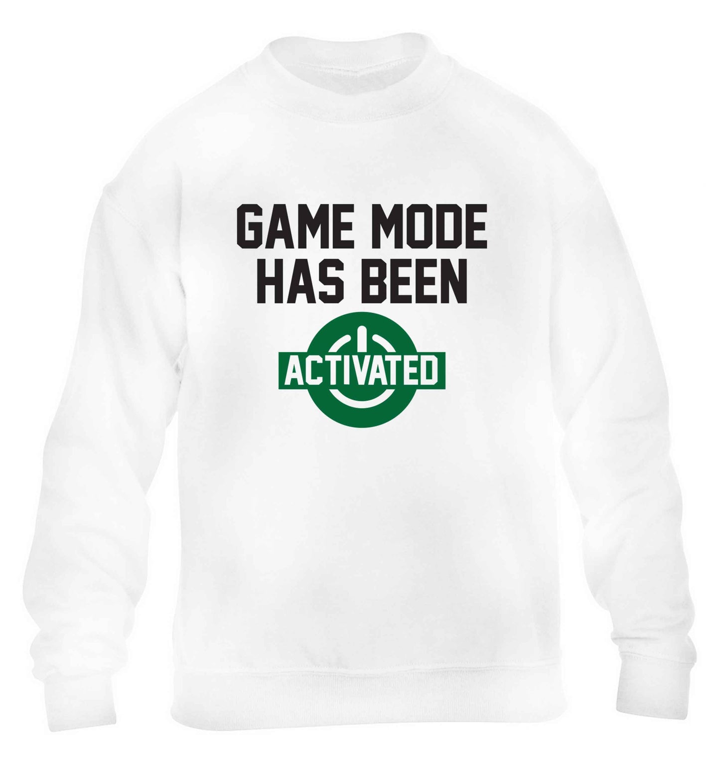 Game mode has been activated children's white sweater 12-13 Years