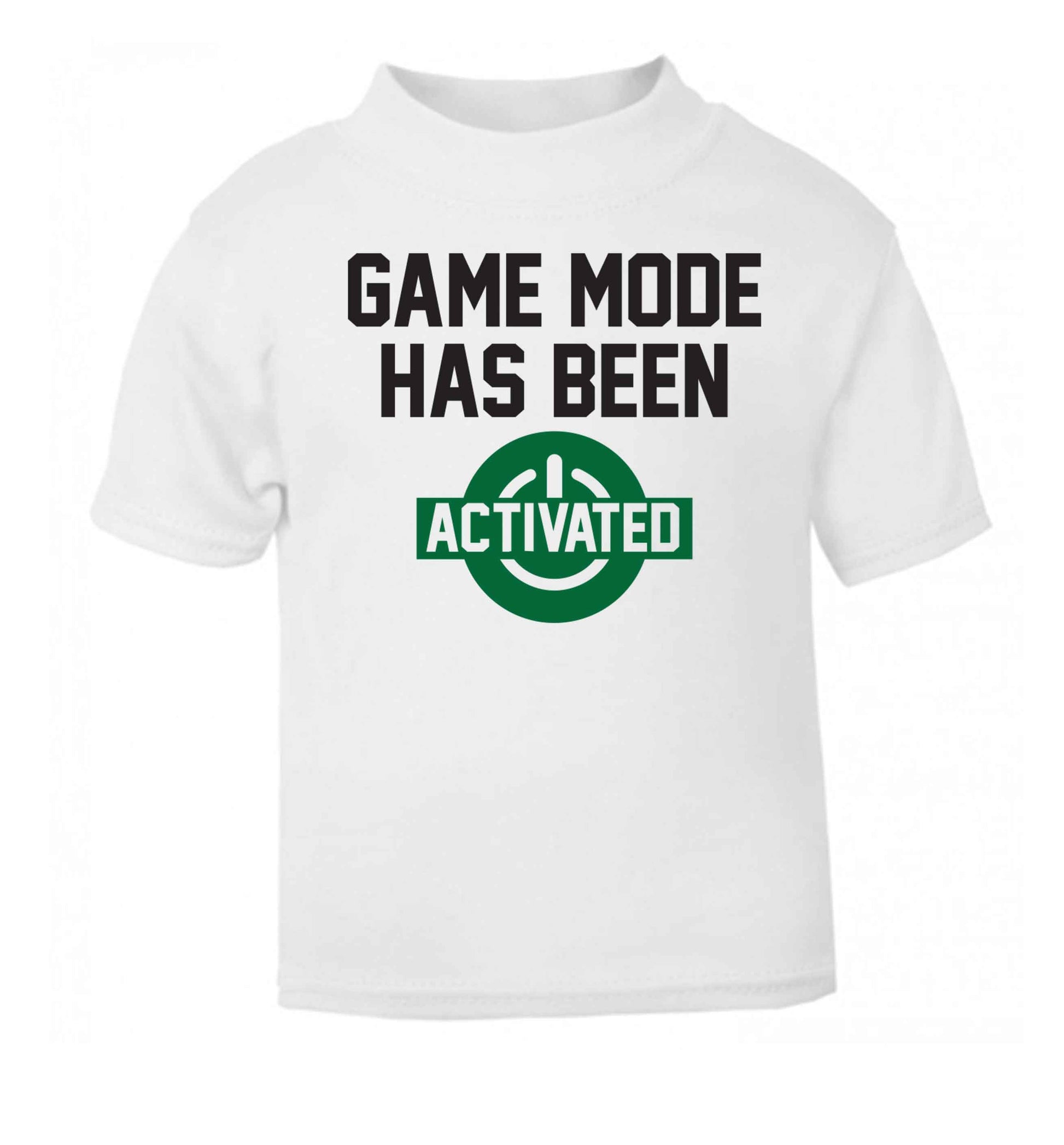Game mode has been activated white baby toddler Tshirt 2 Years