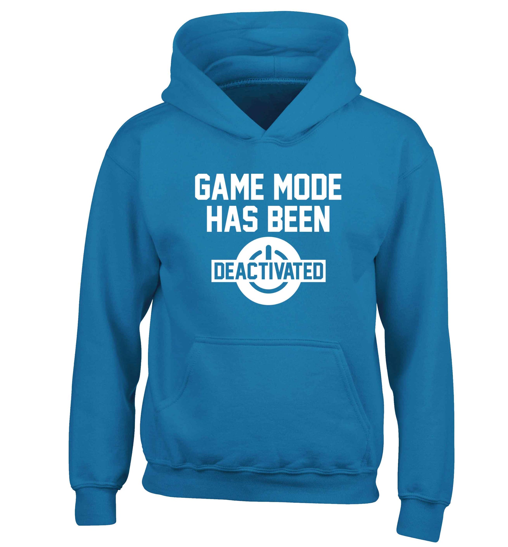 Game Mode Has Been Deactivated children's blue hoodie 12-13 Years