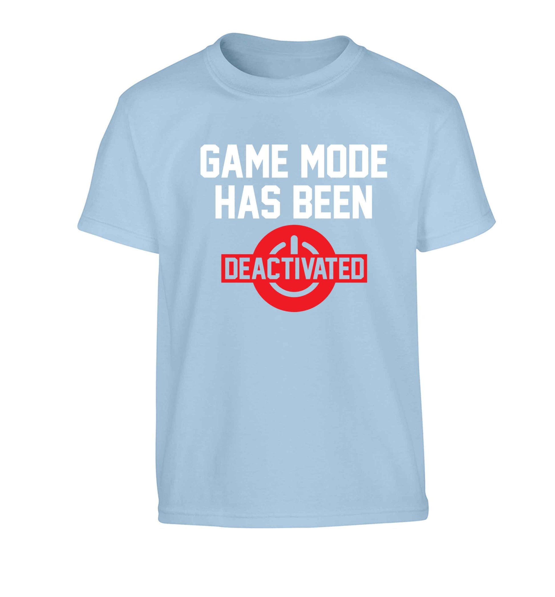Game Mode Has Been Deactivated Children's light blue Tshirt 12-13 Years