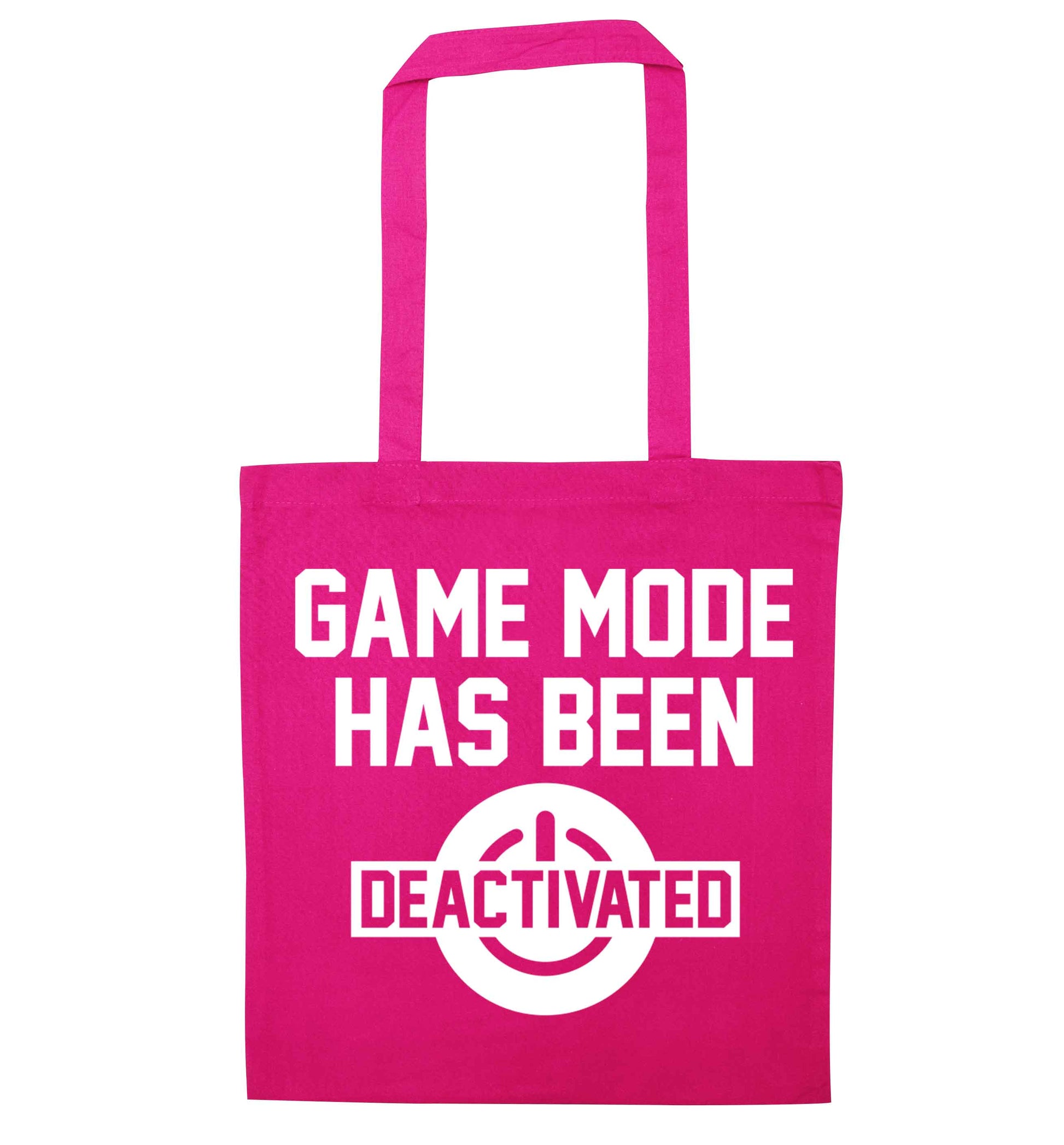 Game Mode Has Been Deactivated pink tote bag