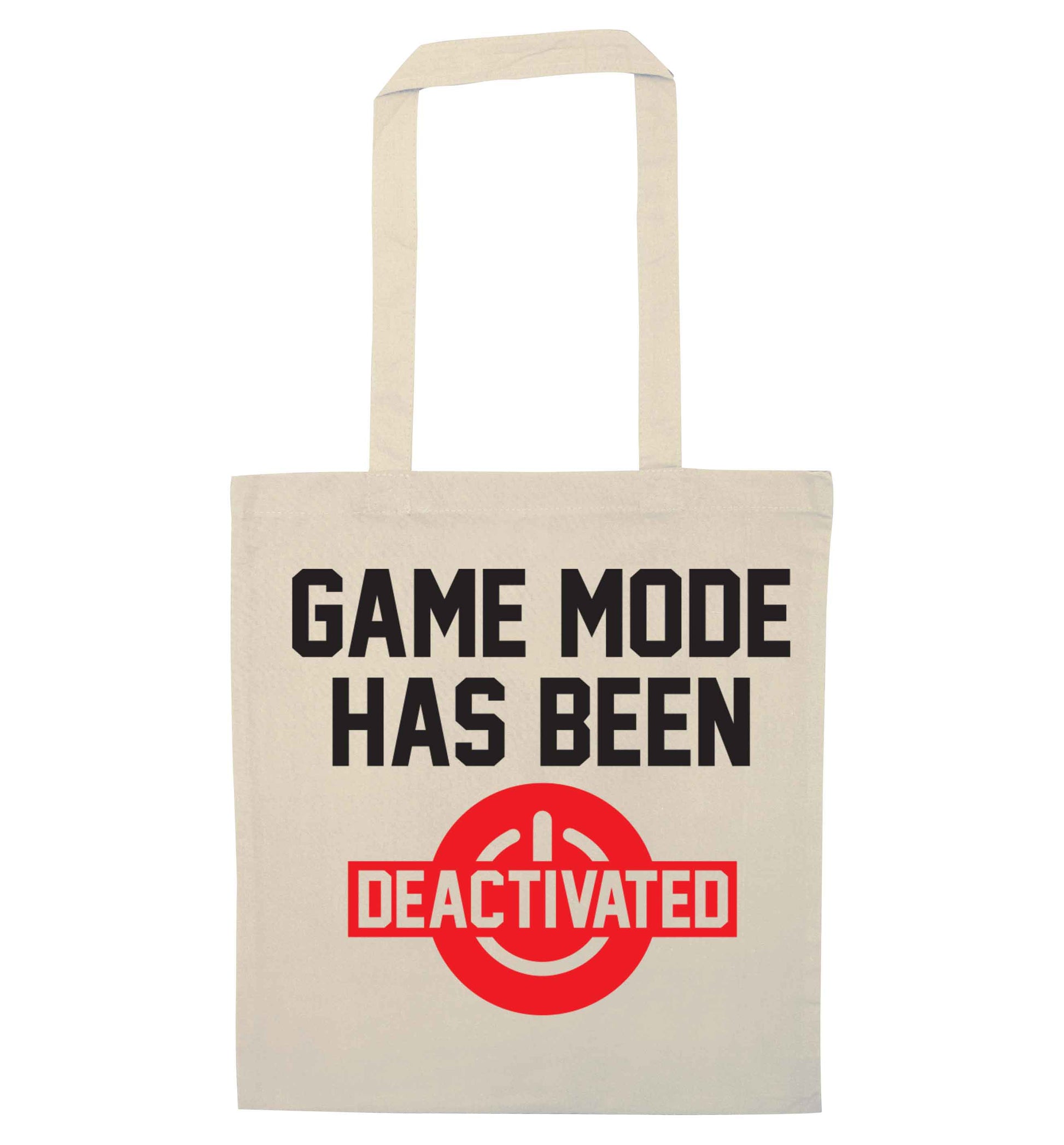 Game Mode Has Been Deactivated natural tote bag
