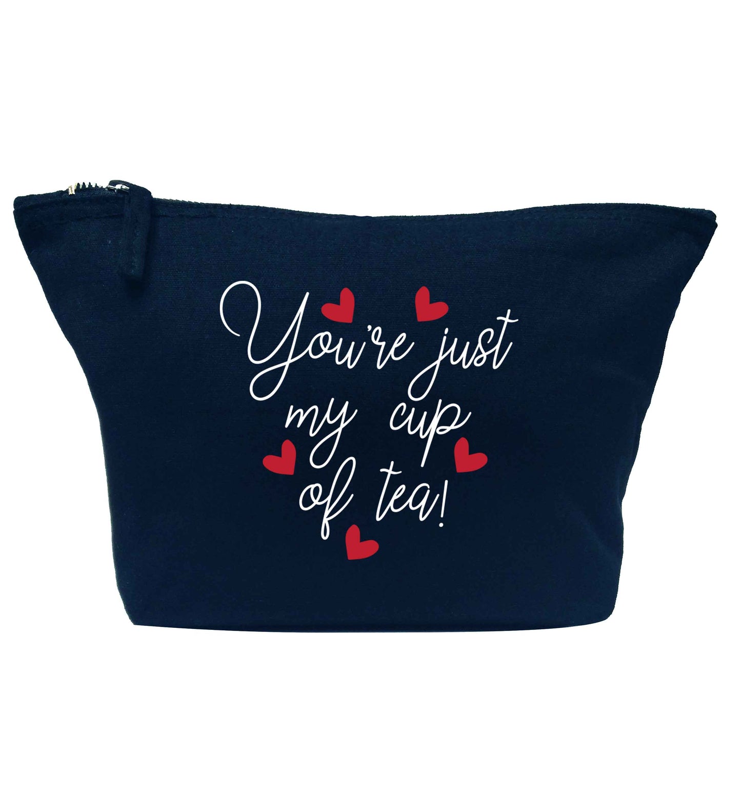 You're just my cup of tea navy makeup bag