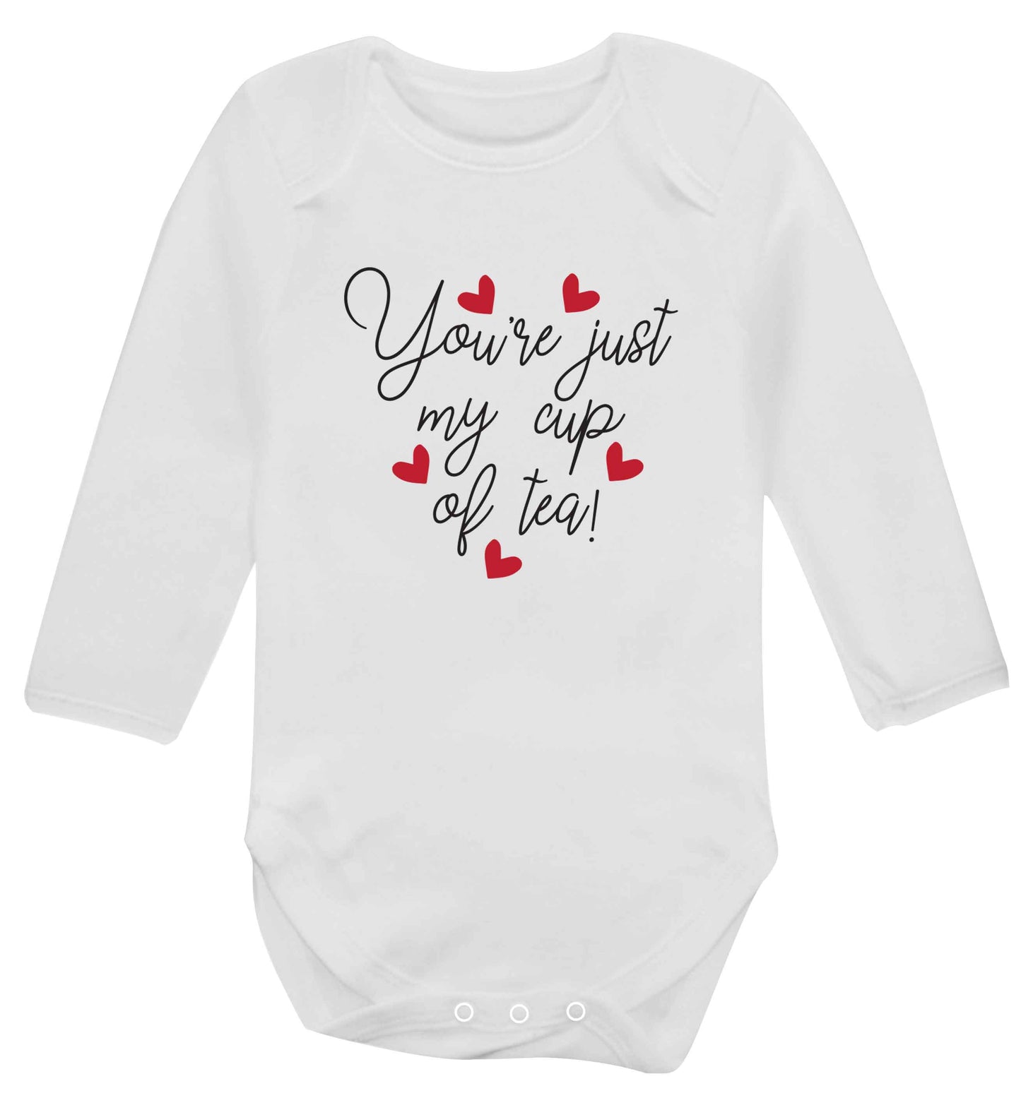 You're just my cup of tea baby vest long sleeved white 6-12 months
