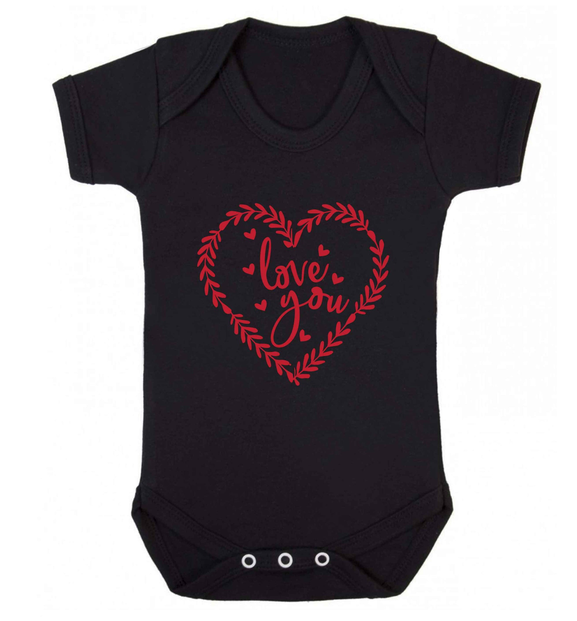 Love you baby vest black 18-24 months