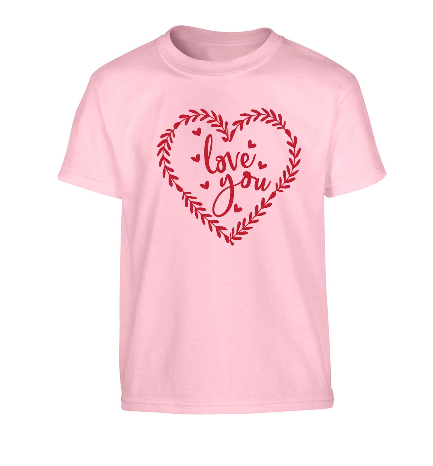 Love you Children's light pink Tshirt 12-13 Years