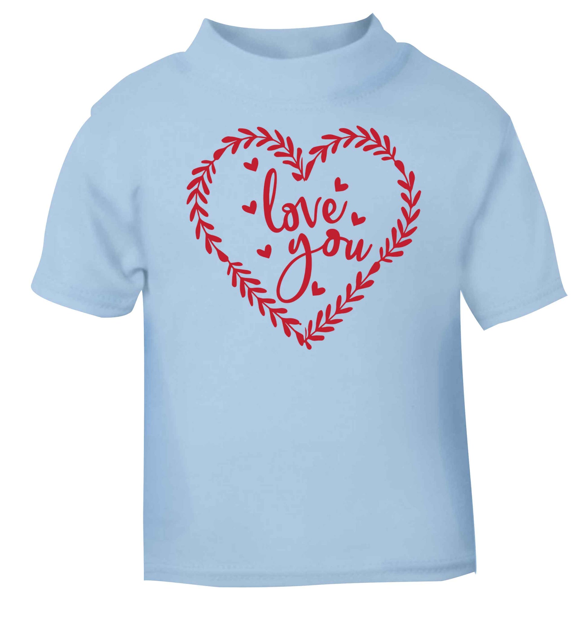 Love you light blue baby toddler Tshirt 2 Years
