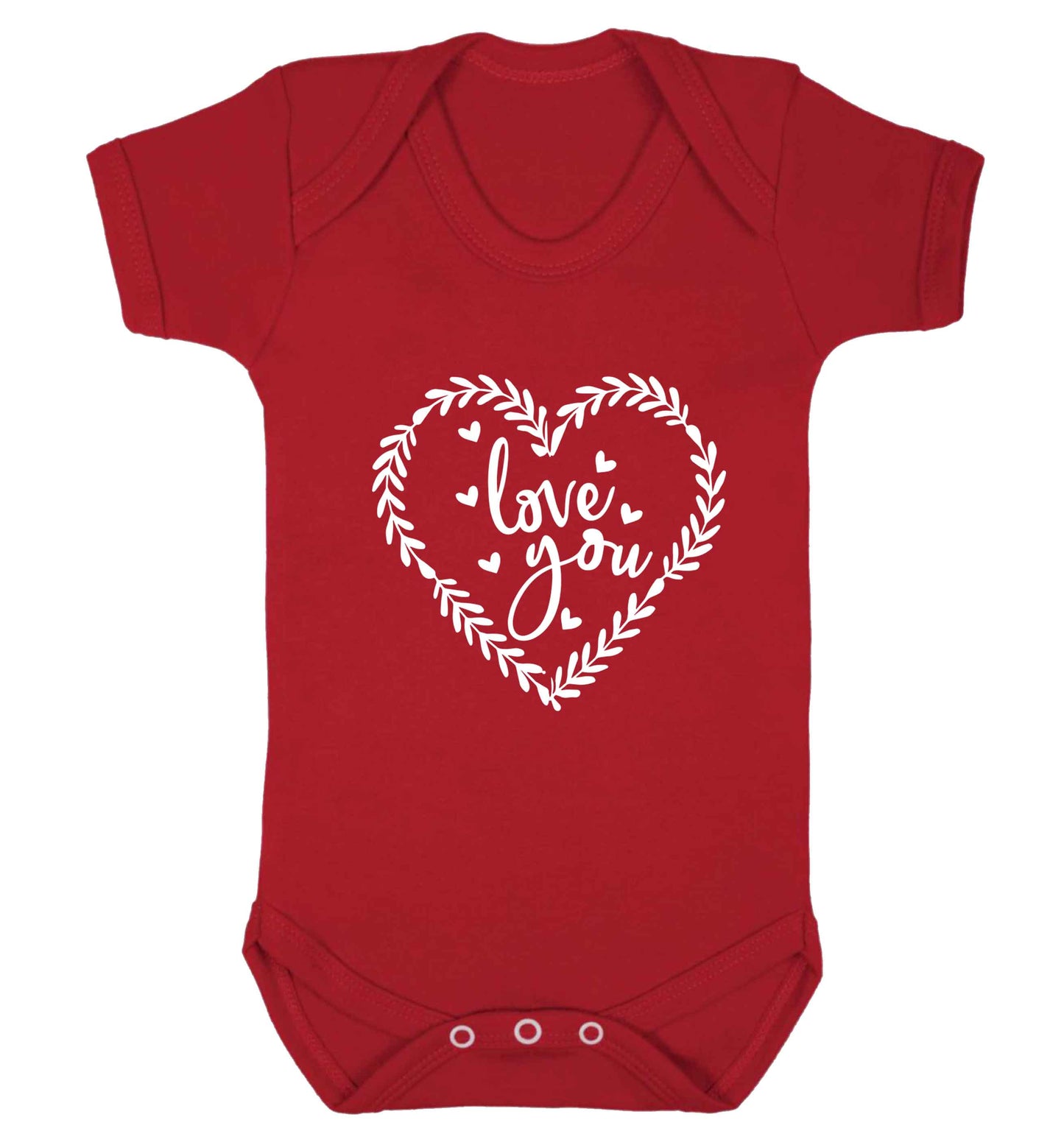 Love you baby vest red 18-24 months
