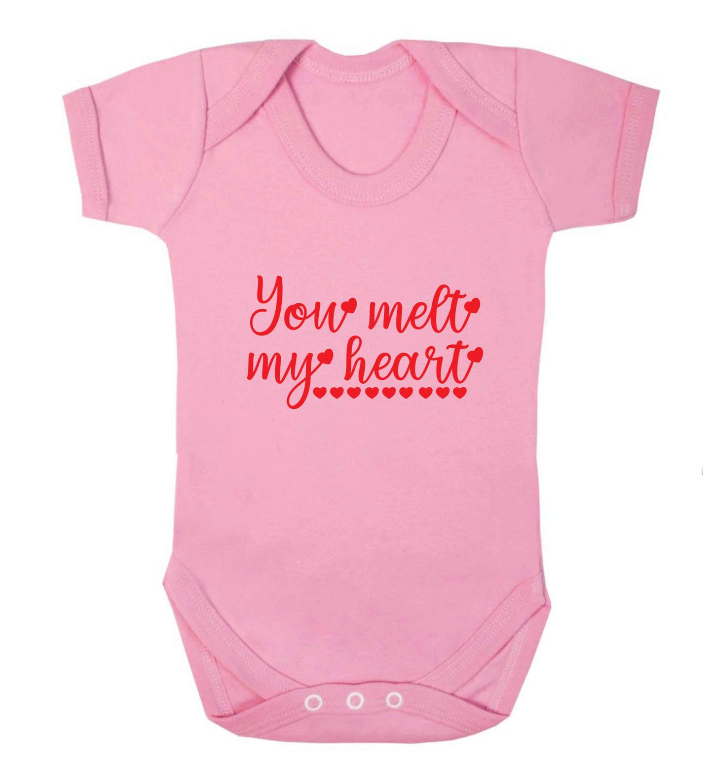 You melt my heart baby vest pale pink 18-24 months