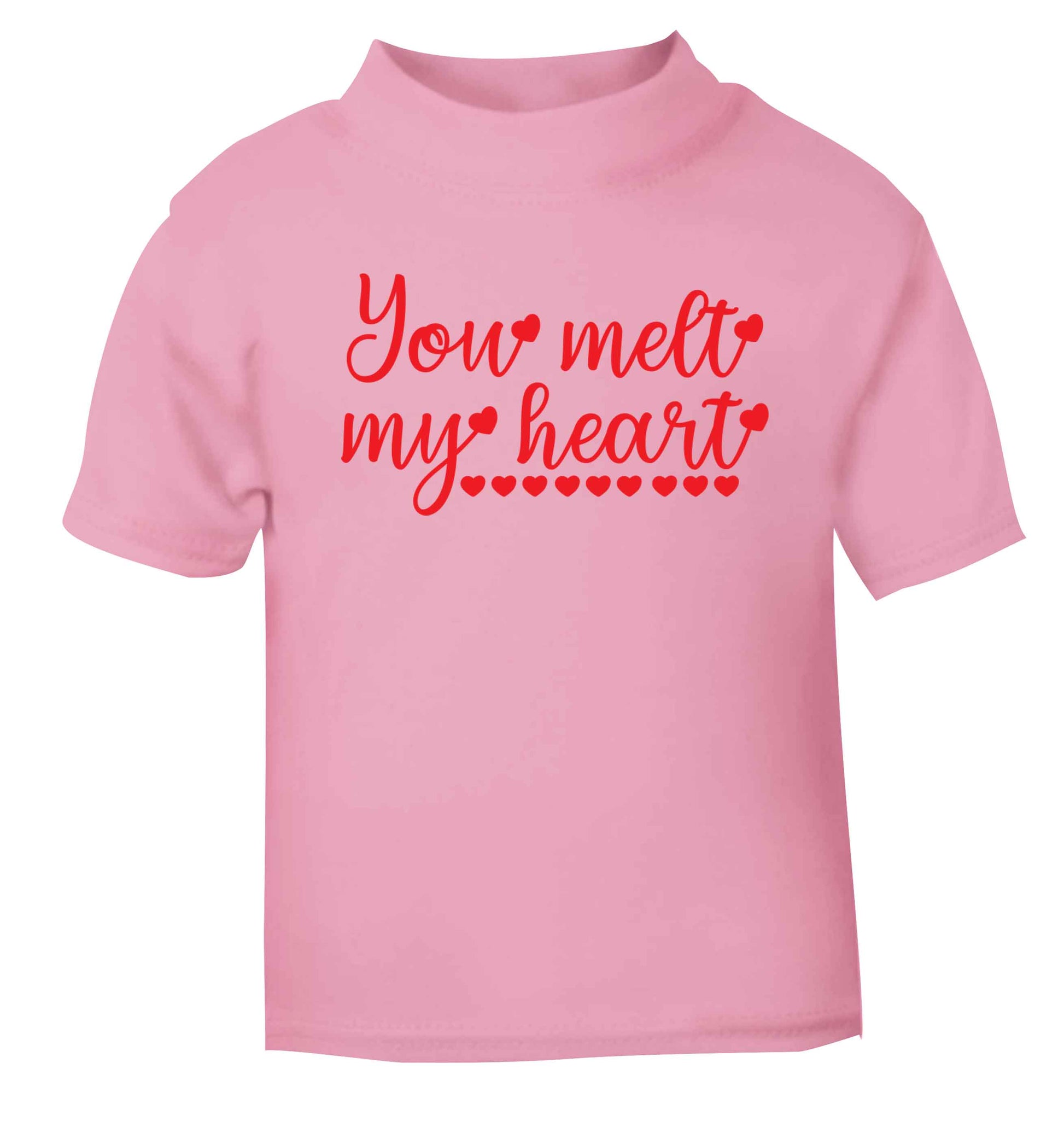 You melt my heart light pink baby toddler Tshirt 2 Years