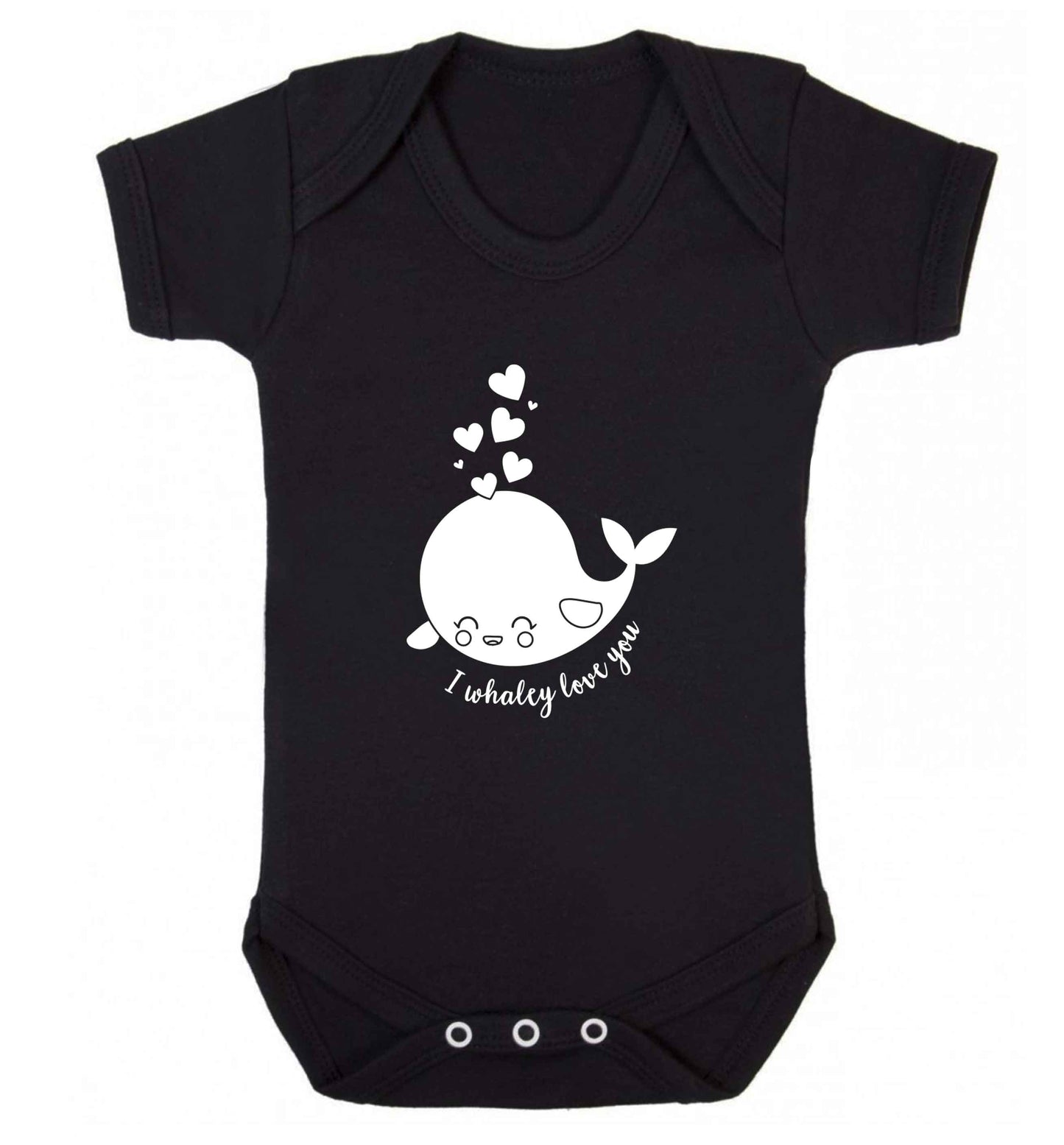 I whaley love you baby vest black 18-24 months