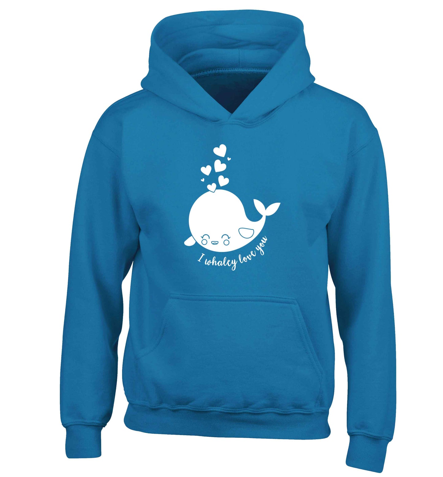 I whaley love you children's blue hoodie 12-13 Years