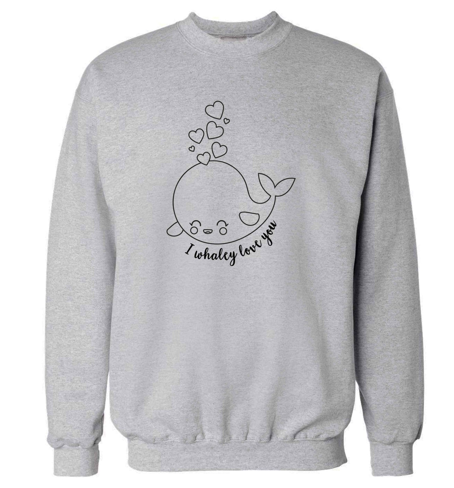 I whaley love you adult's unisex grey sweater 2XL