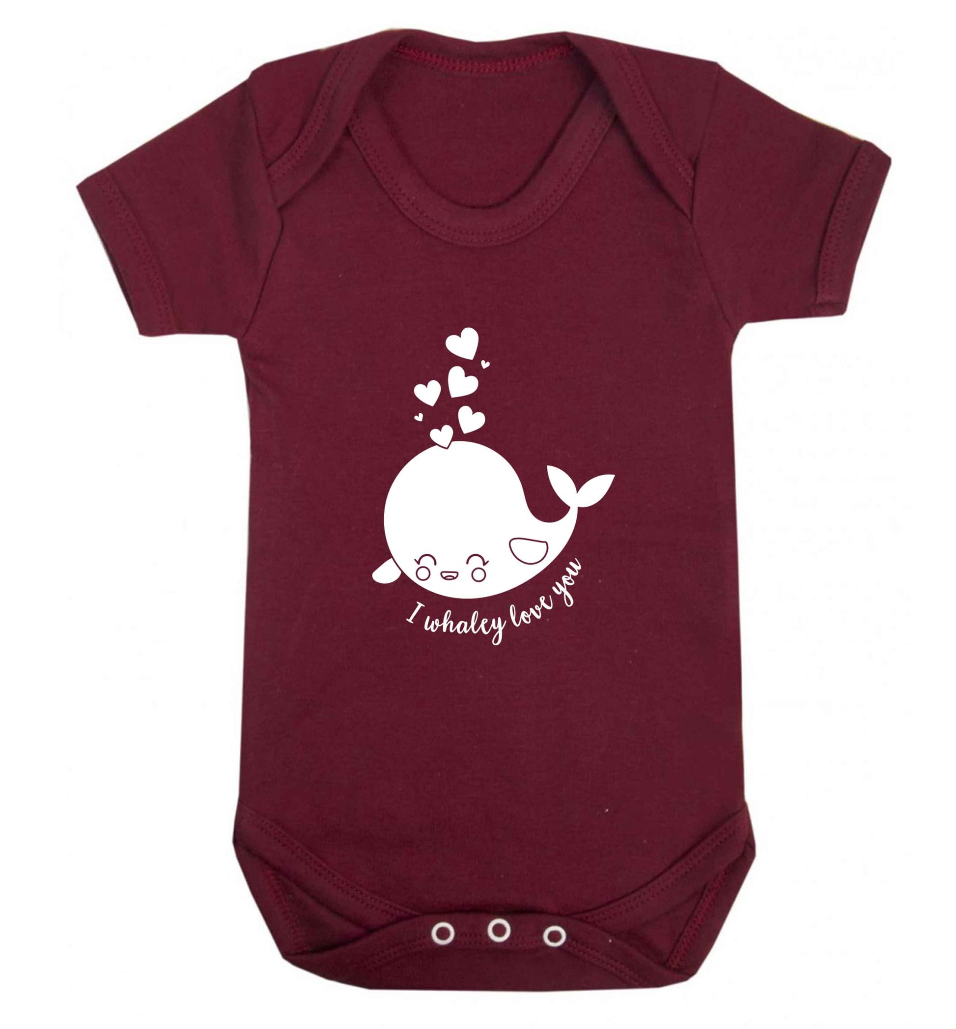 I whaley love you baby vest maroon 18-24 months